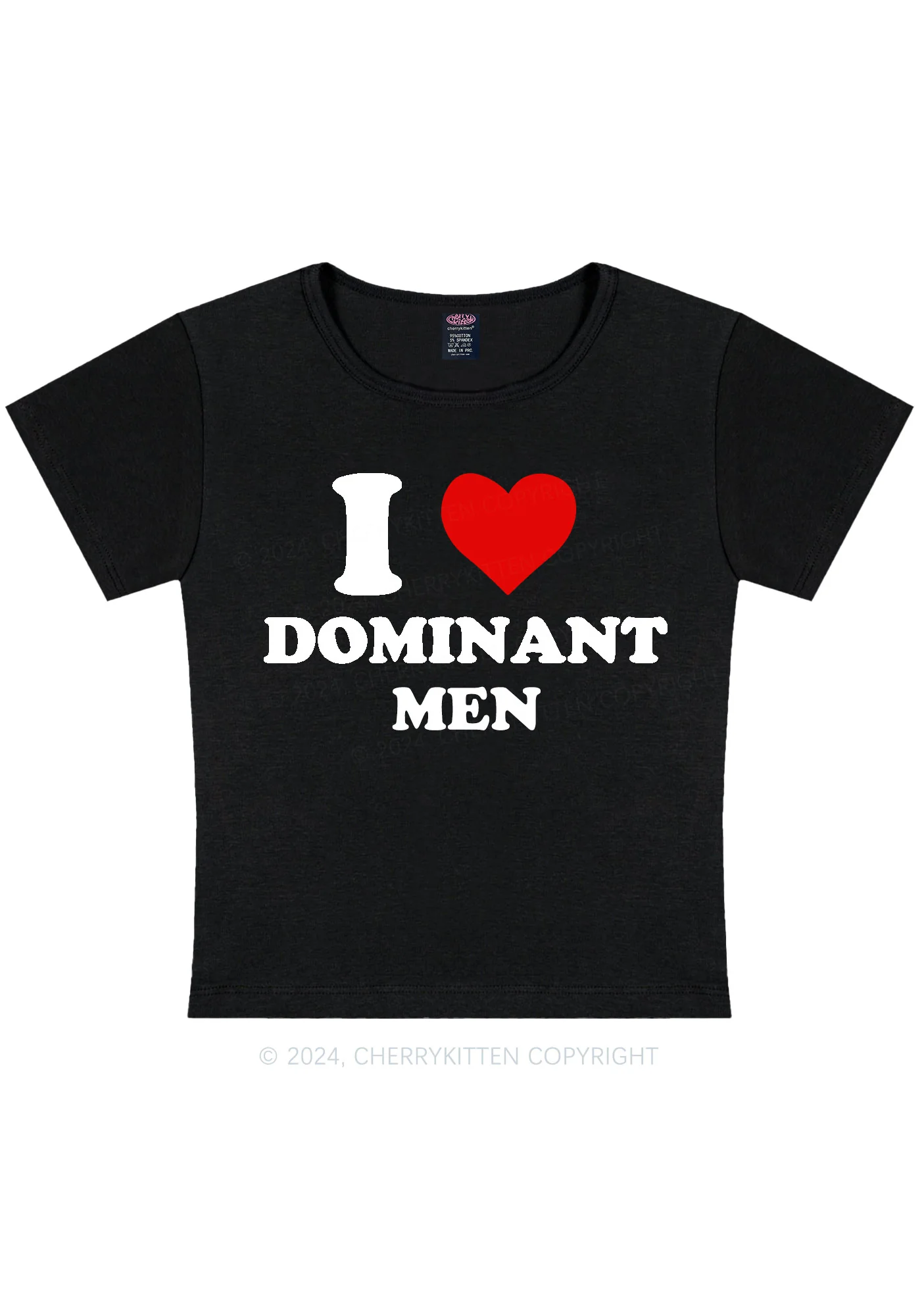 I Love D Men Y2K Baby Tee Cherrykitten - Image 4