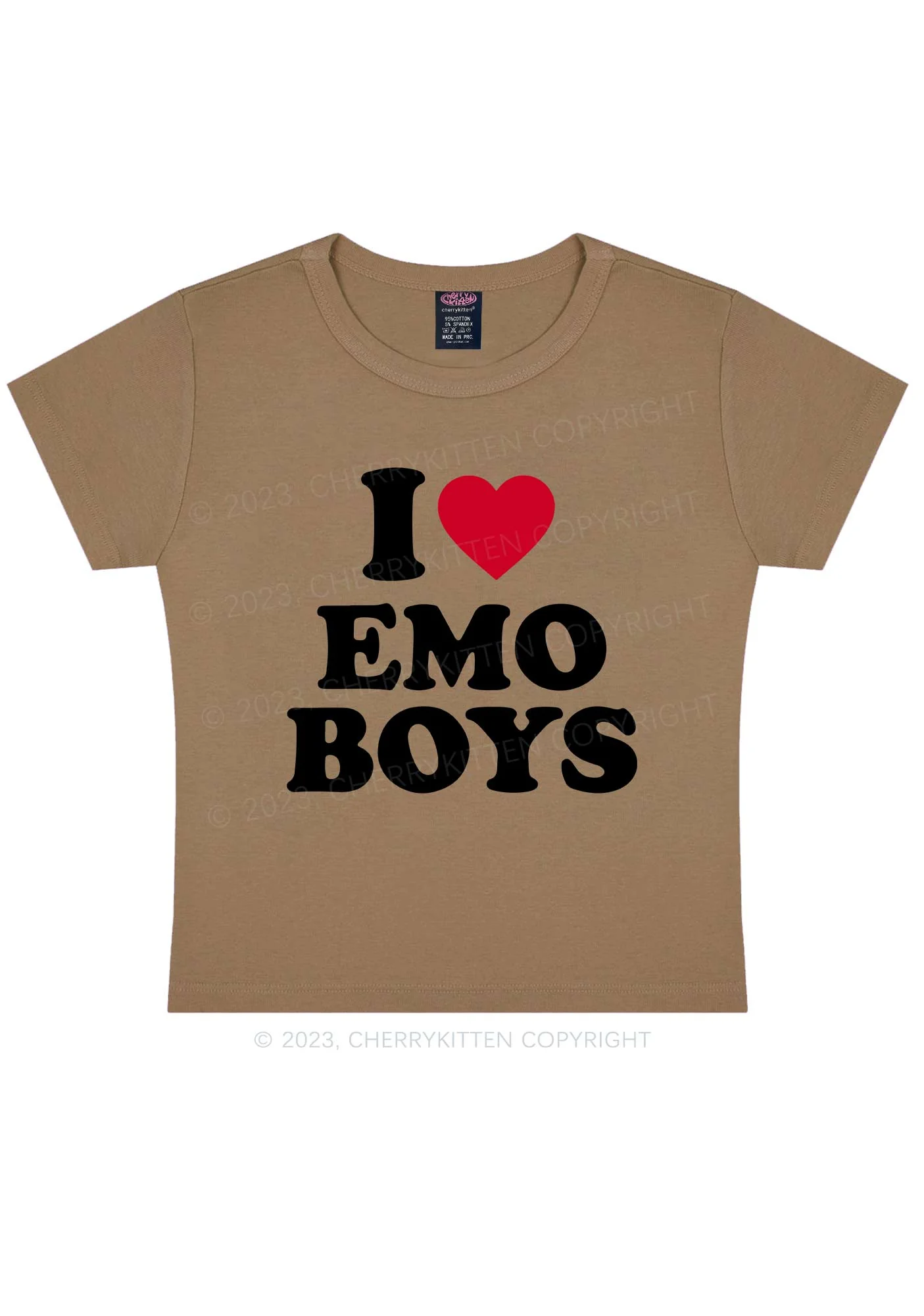 I Love Emo Boys Y2k Baby Tee - Image 6