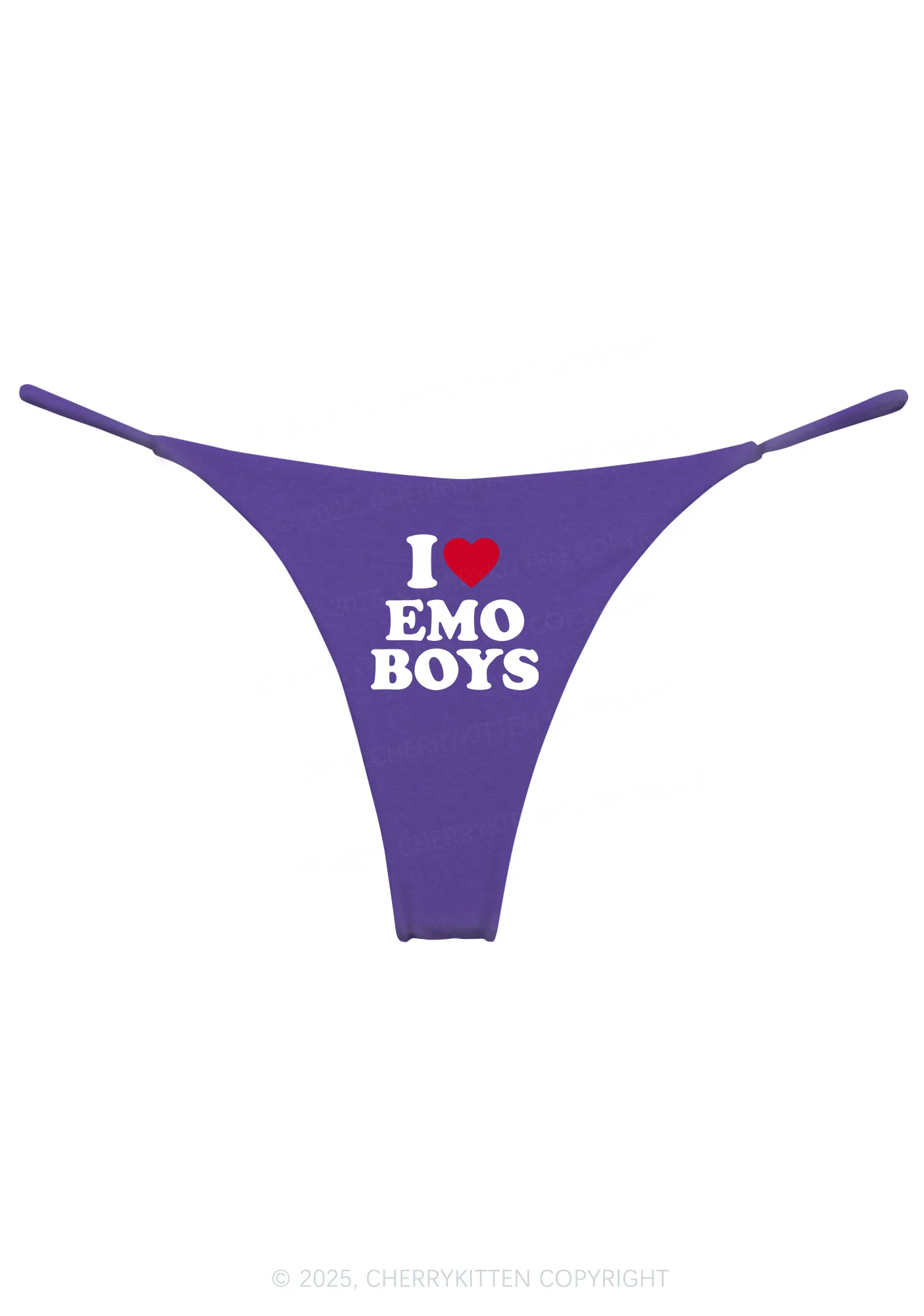 I Love Emo Boys Y2K Bikini String Thong Cherrykitten - Image 8