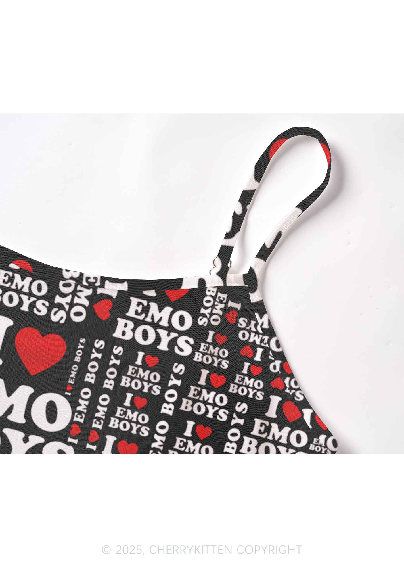 I Love Emo Boys Y2K Mesh Cami Tank Cherrykitten - Image 4