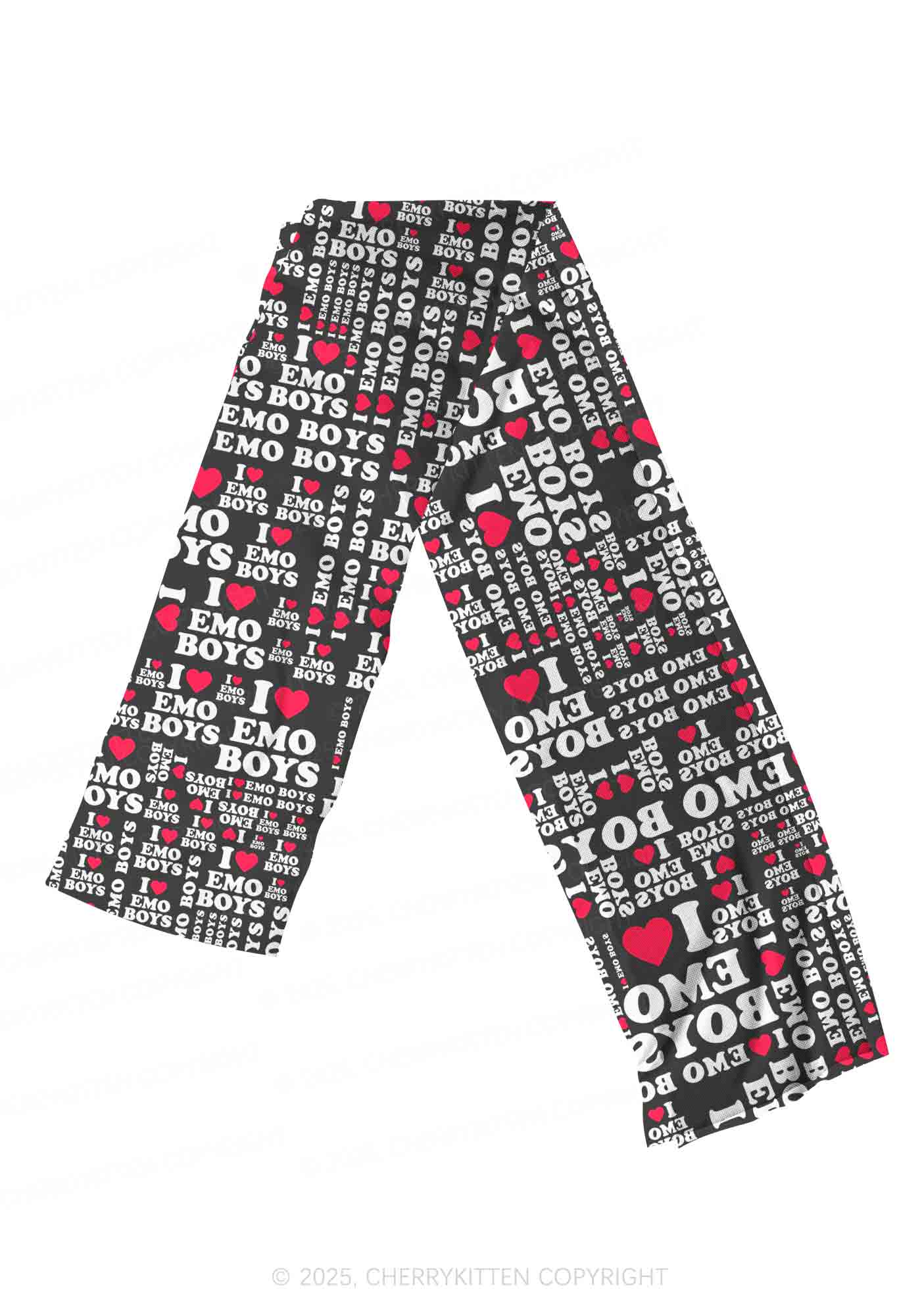 I Love Emo Boys Y2K Mesh Slip Dress With Scarf Set Cherrykitten - Image 4
