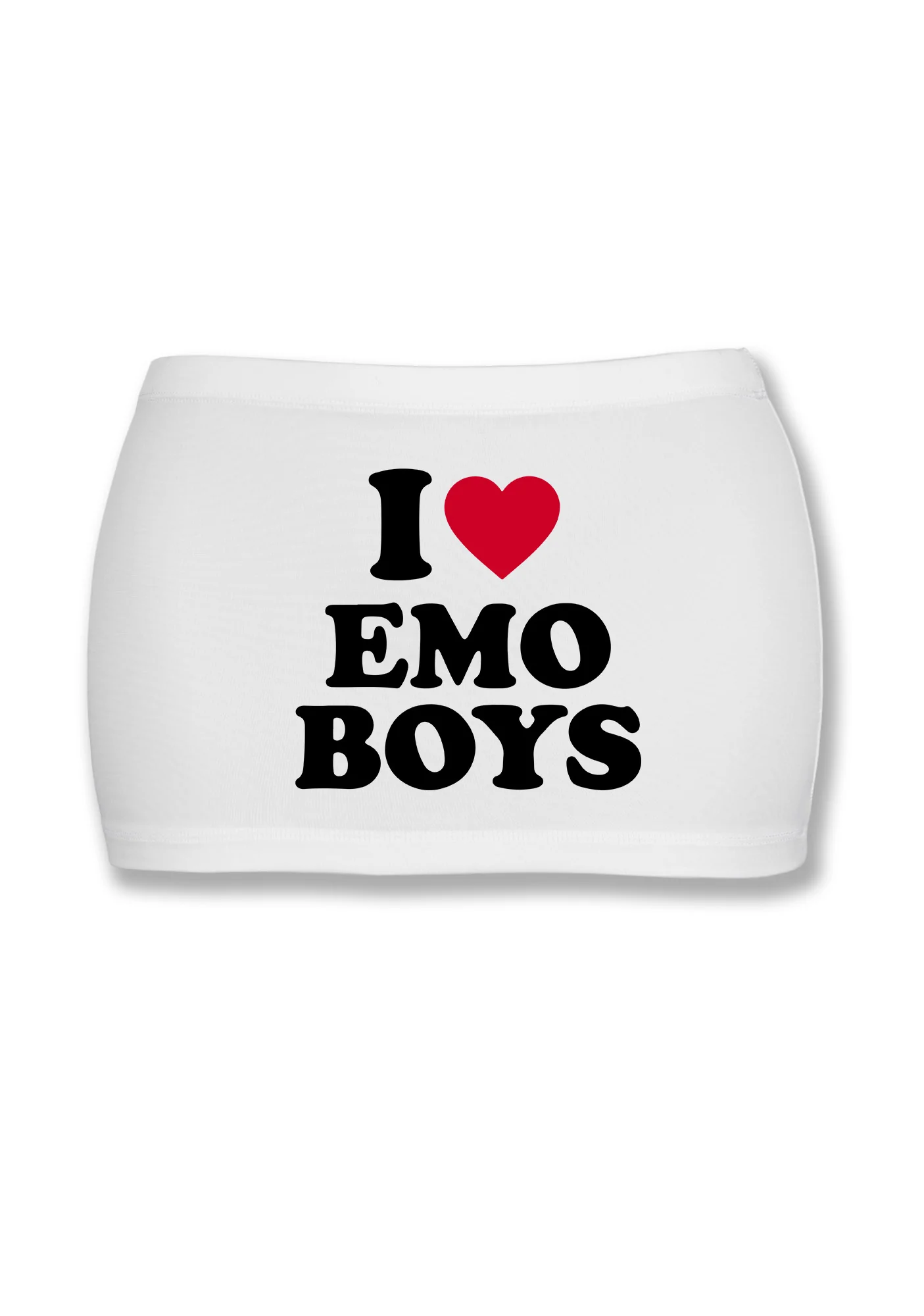 I Love Emo Boys Y2K Mini Hip Skirt Cherrykitten - Image 2