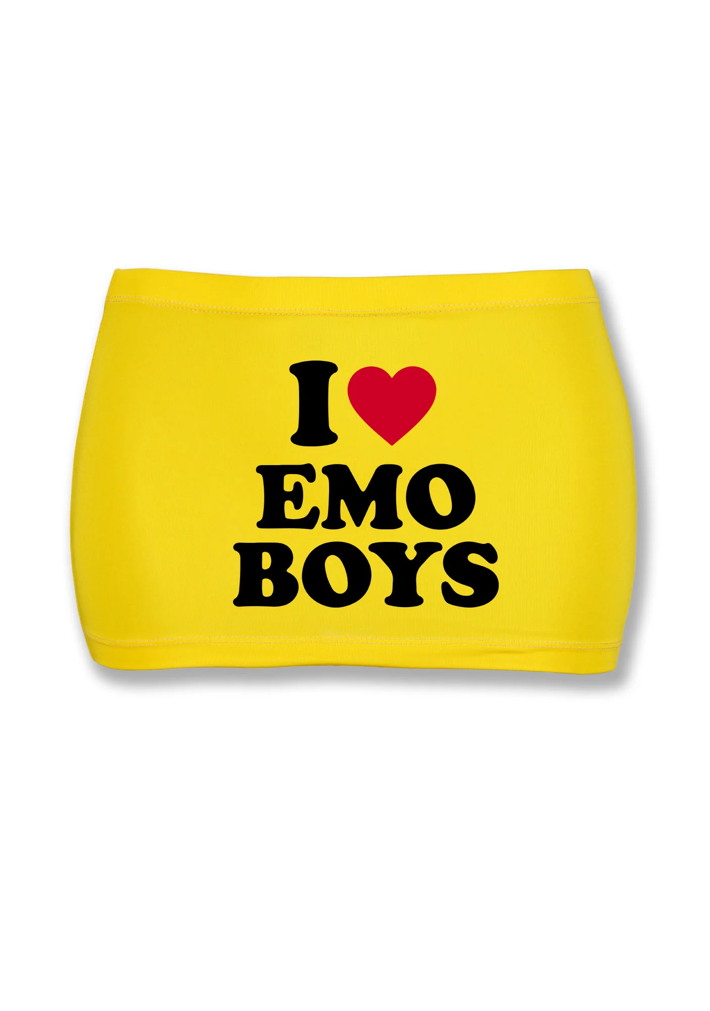 I Love Emo Boys Y2K Mini Hip Skirt Cherrykitten - Image 3