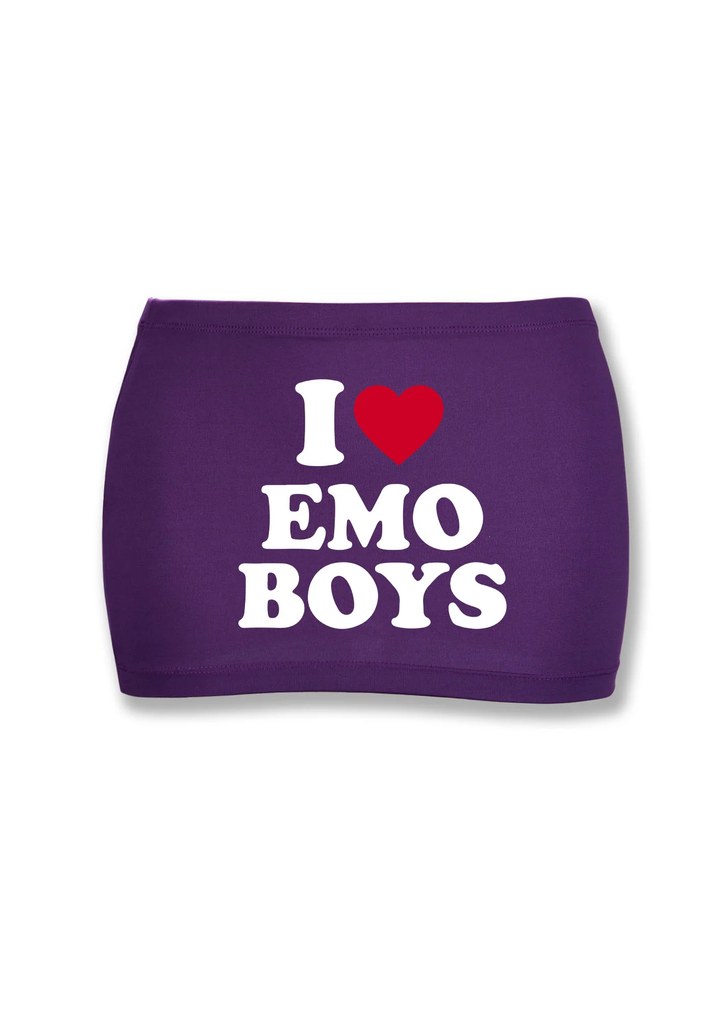 I Love Emo Boys Y2K Mini Hip Skirt Cherrykitten - Image 4