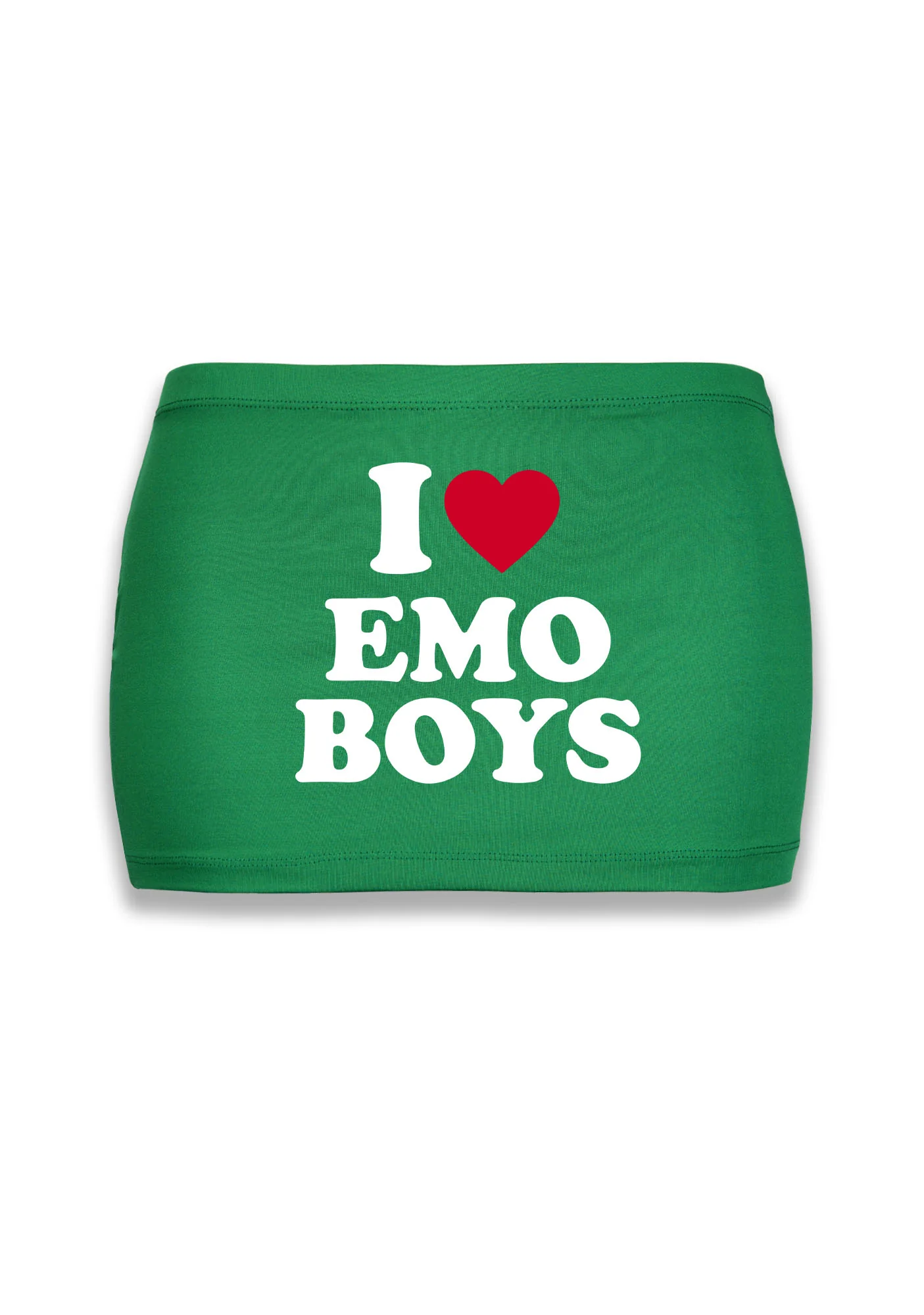 I Love Emo Boys Y2K Mini Hip Skirt Cherrykitten - Image 5