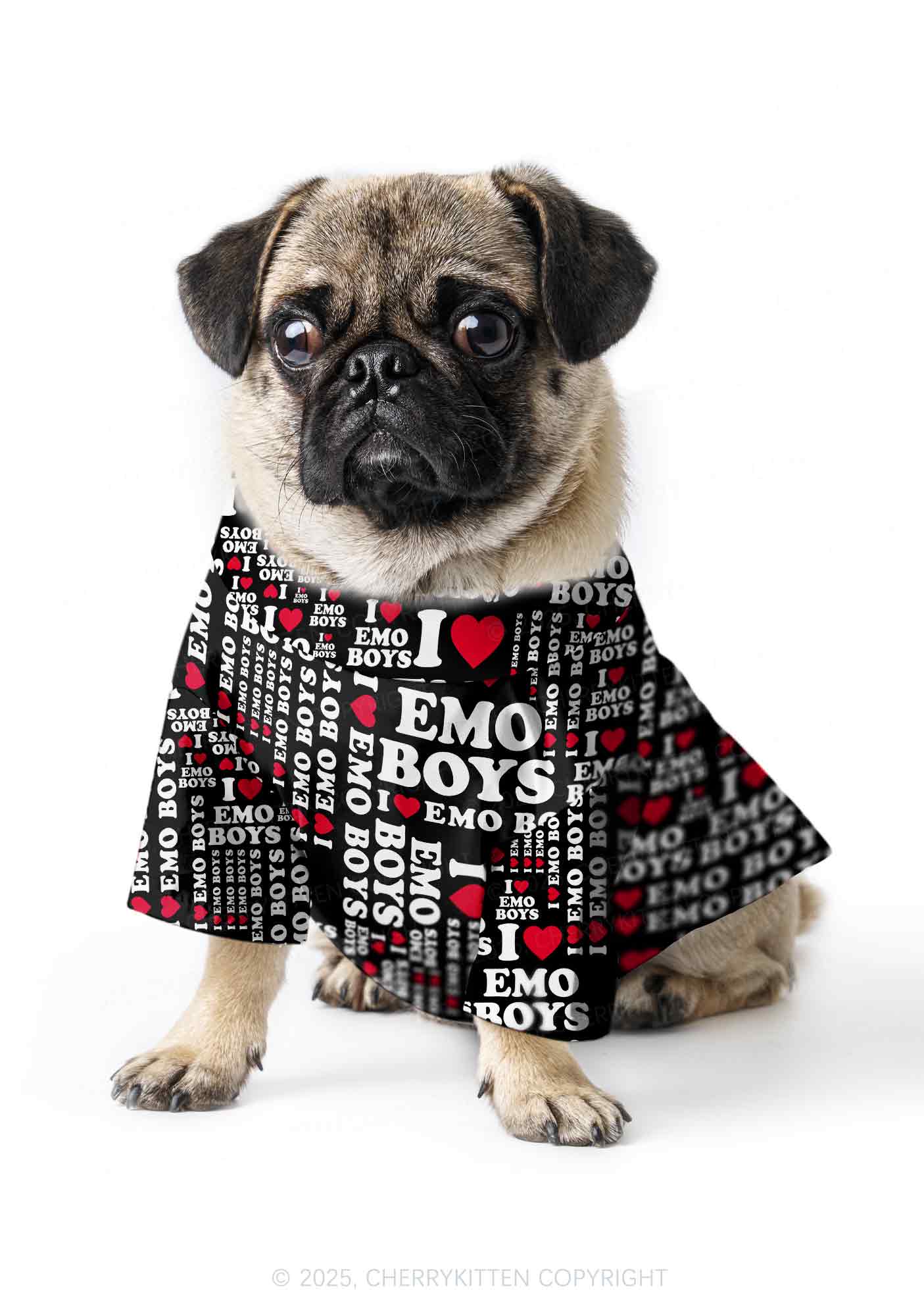 I Love Emo Boys Y2K Pet Shirts Cherrykitten - Image 3