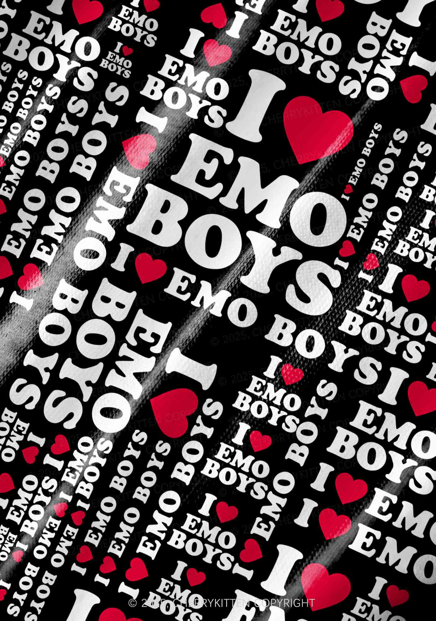 I Love Emo Boys Y2K Pet Tank Top Cherrykitten - Image 5