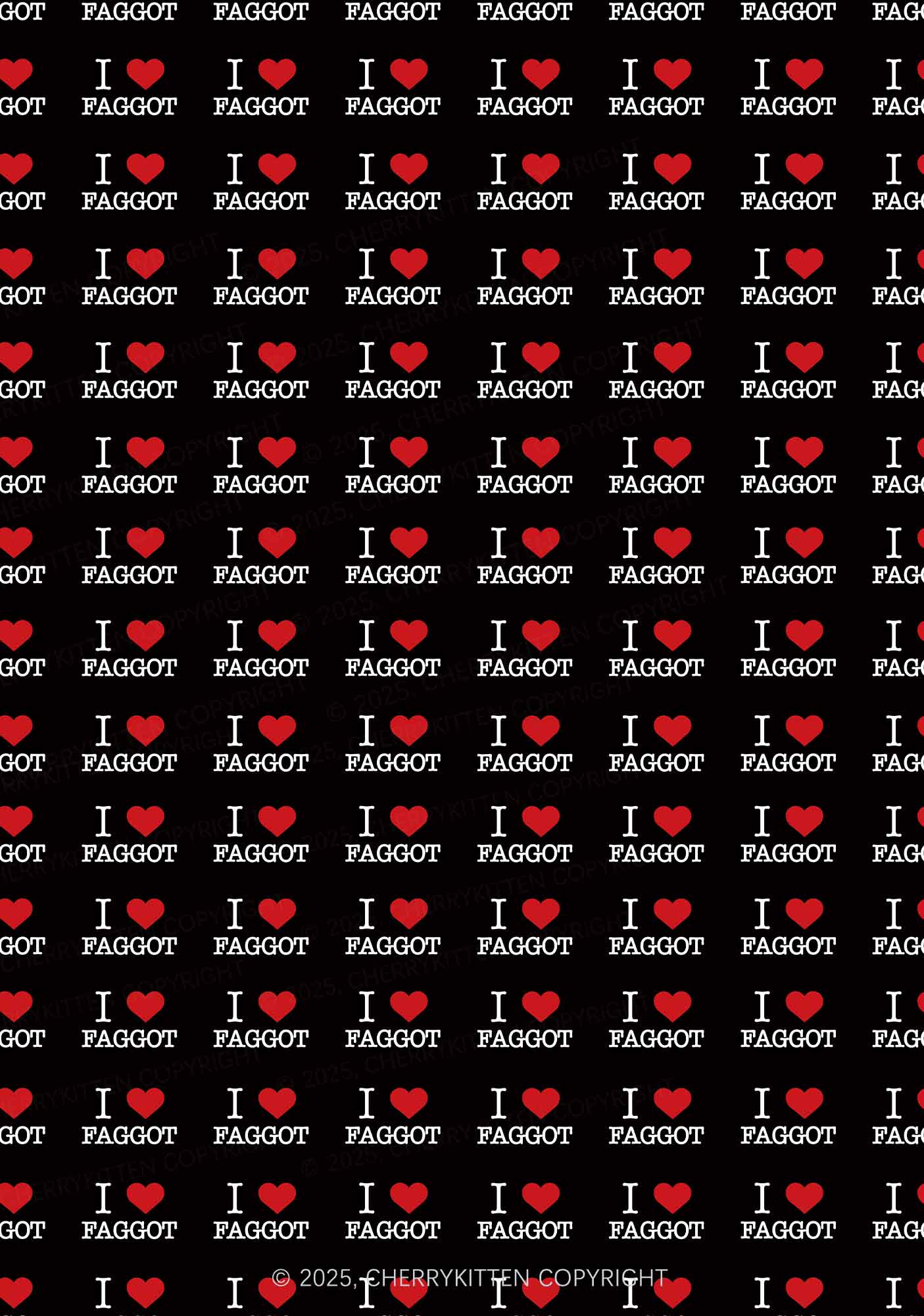 I Love Faggot Valentine's Day Y2K Print Mini Skirt Cherrykitten - Image 2