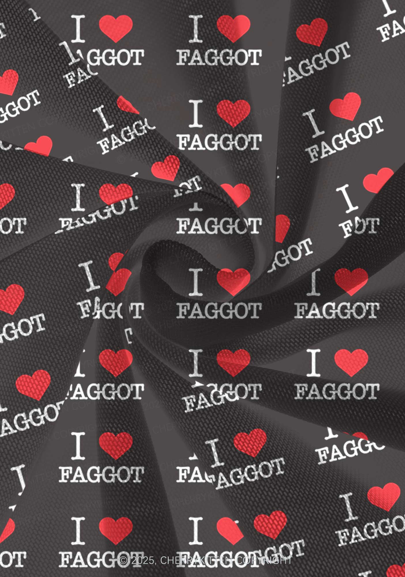 I Love Faggot Valentine's Day Y2K Print Mini Layered Skirt Cherrykitten - Image 4