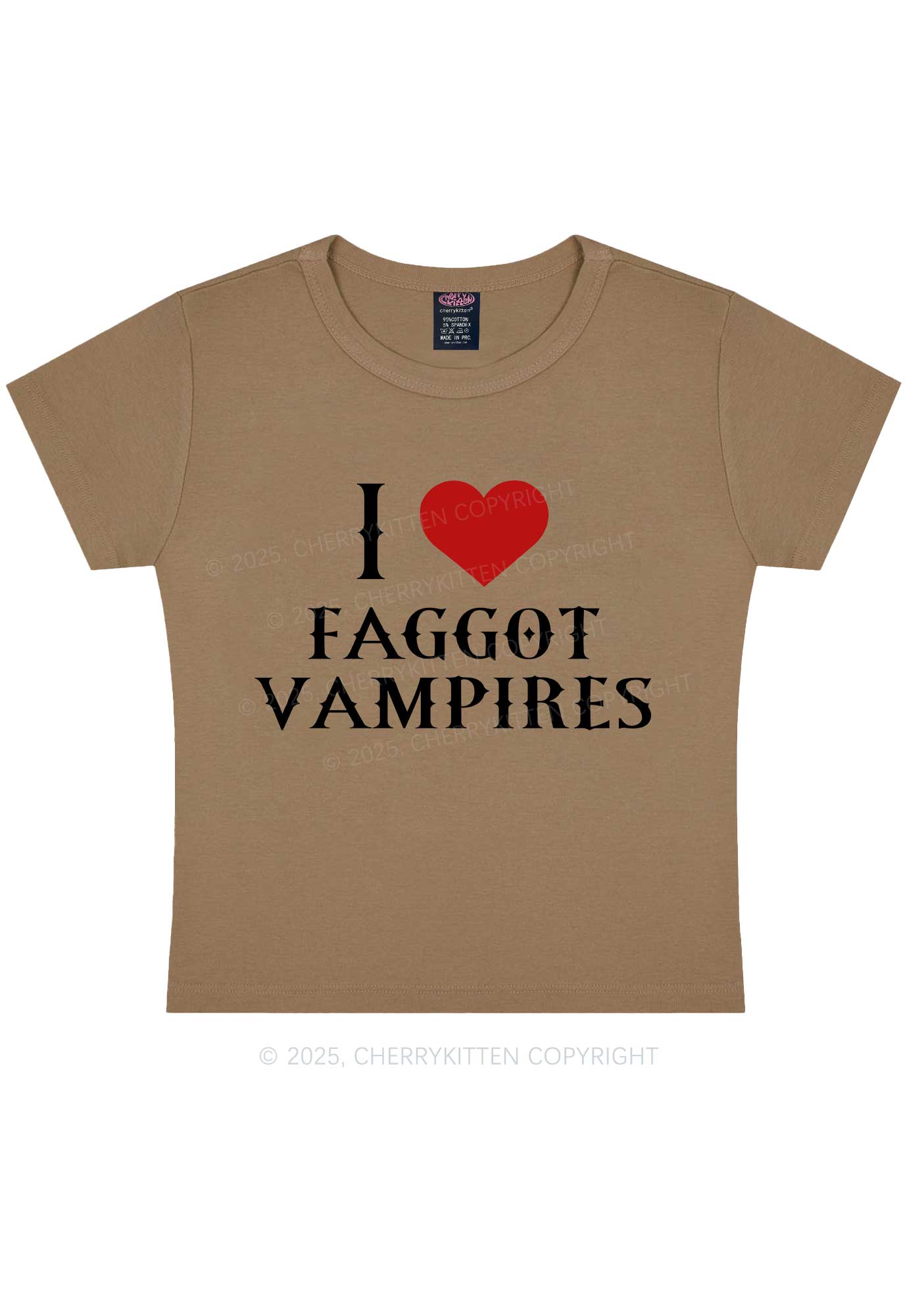 Halloween I Love Faggot Vampires Pride Y2K Baby Tee Cherrykitten - Image 10