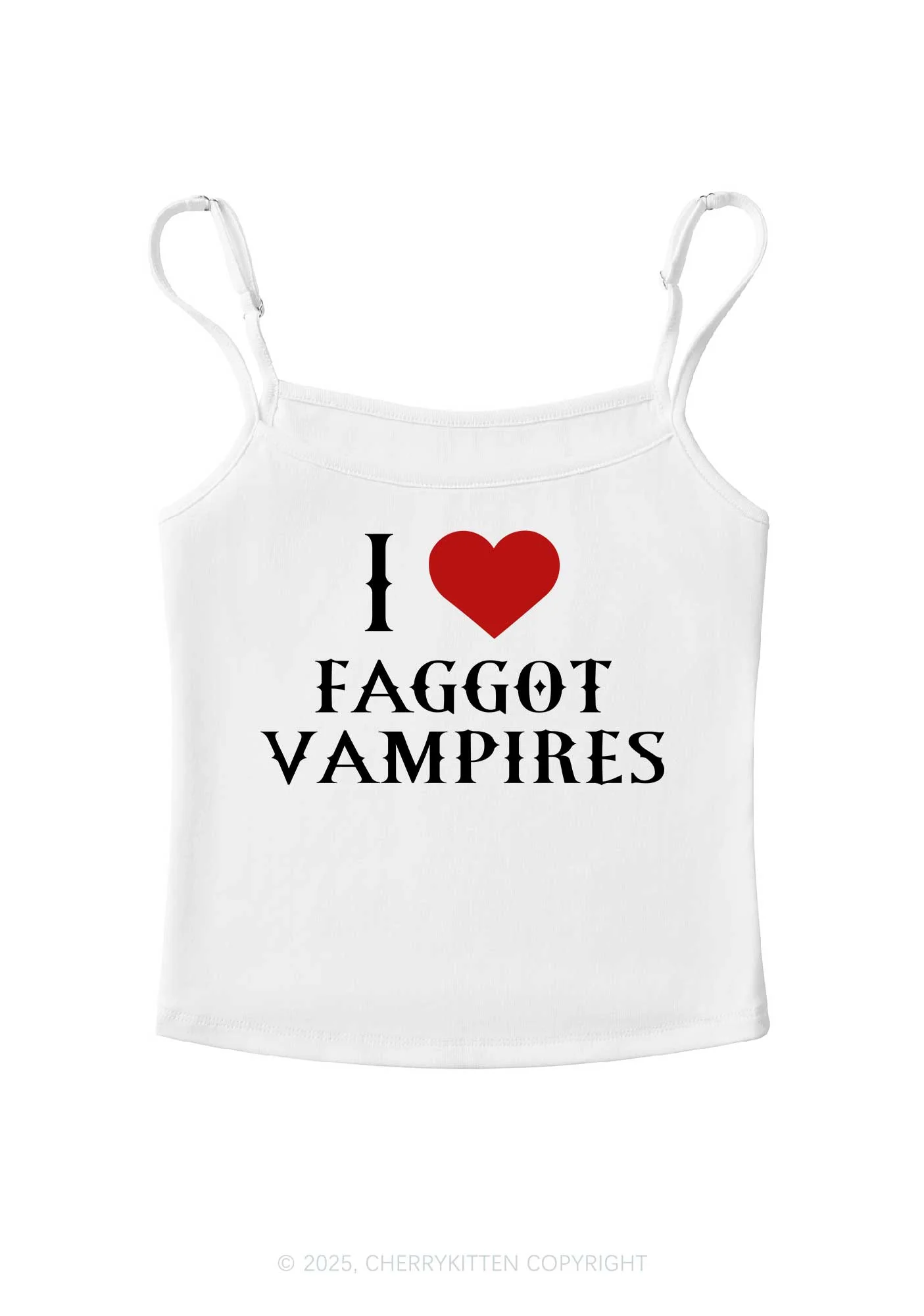 Halloween I Love Faggot Vampires Pride Y2K Spaghetti Strap Cami Cherrykitten - Image 5