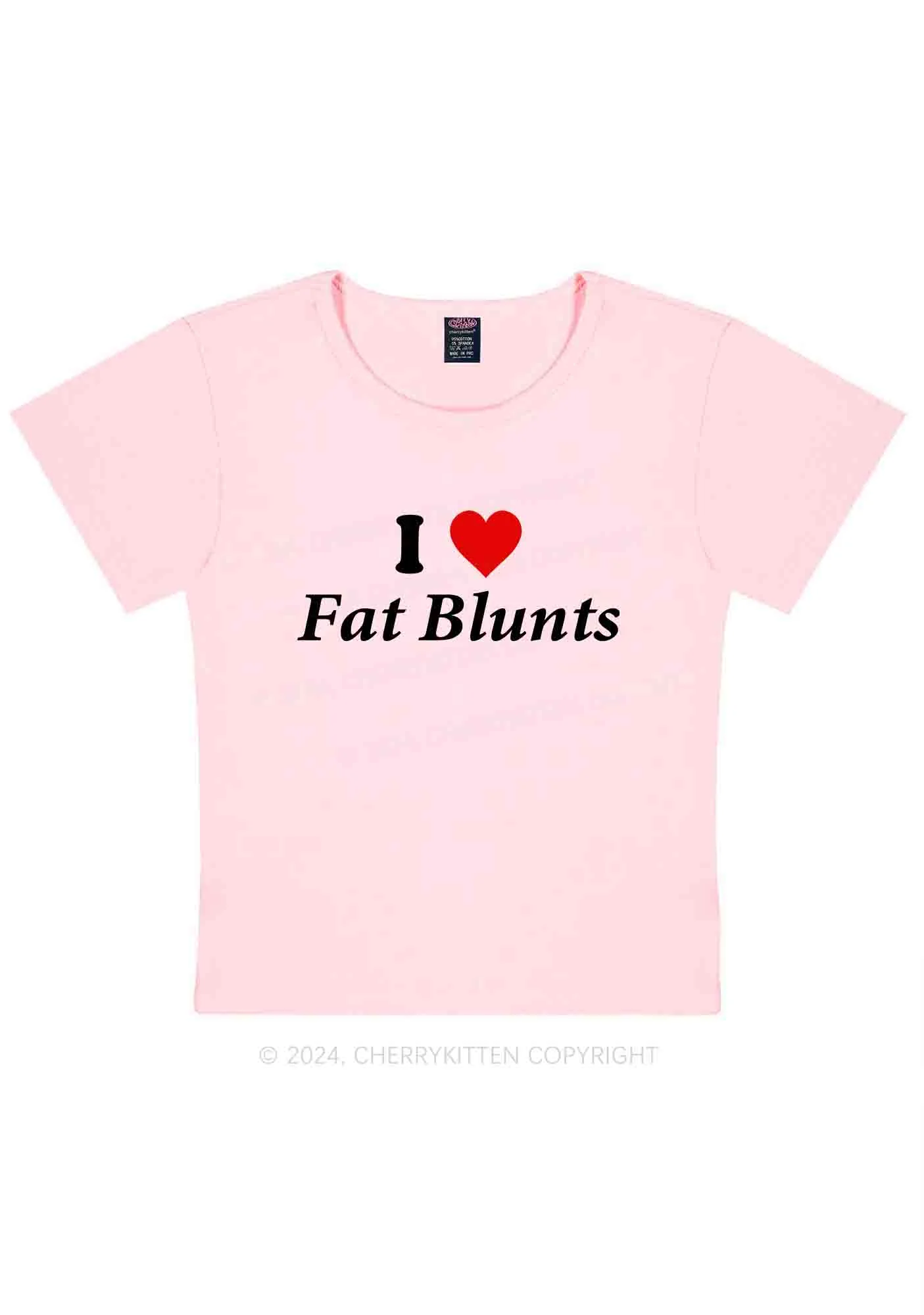 I Love Fat Blunts Y2K Baby Tee Cherrykitten - Image 10