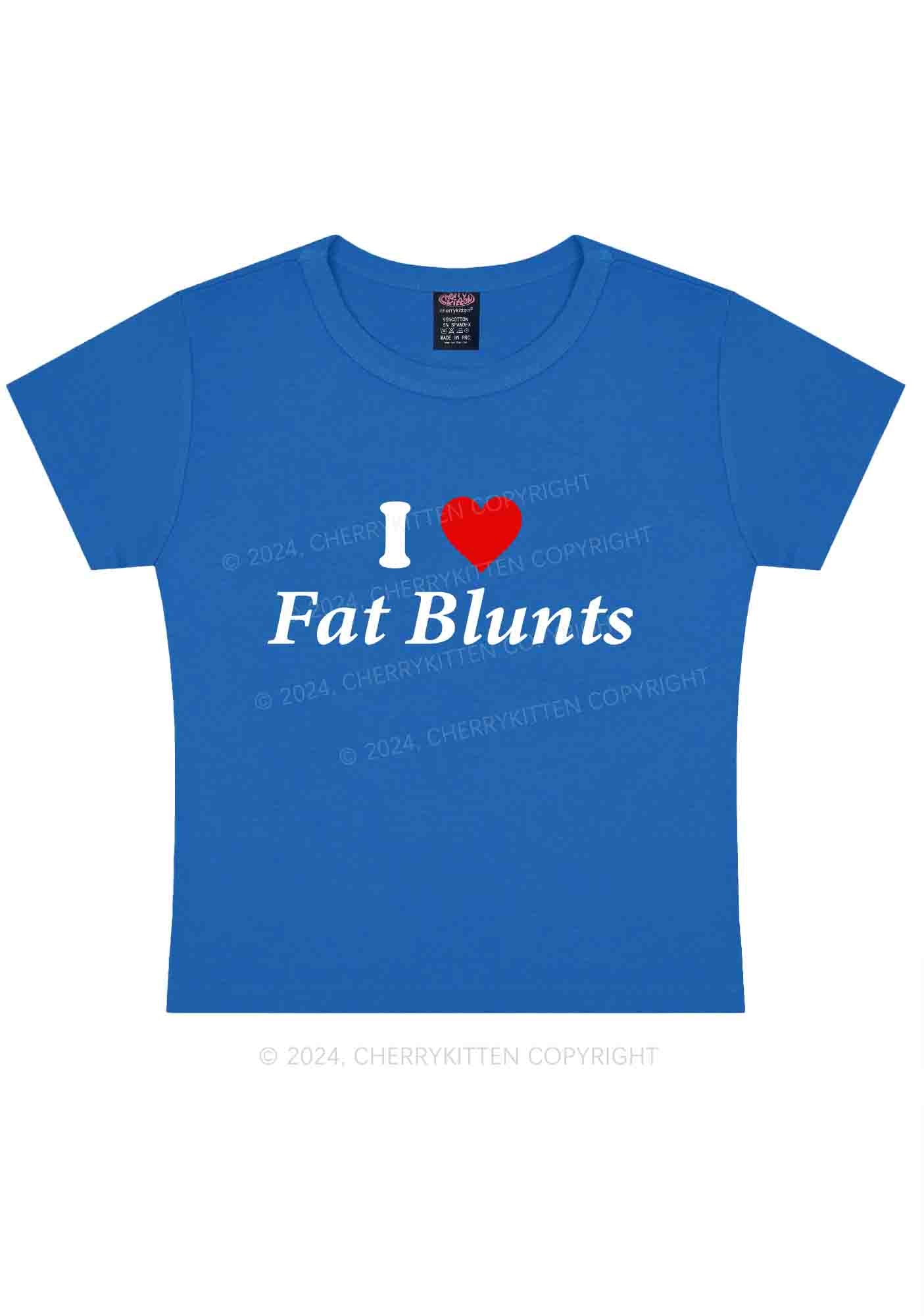 I Love Fat Blunts Y2K Baby Tee Cherrykitten - Image 11