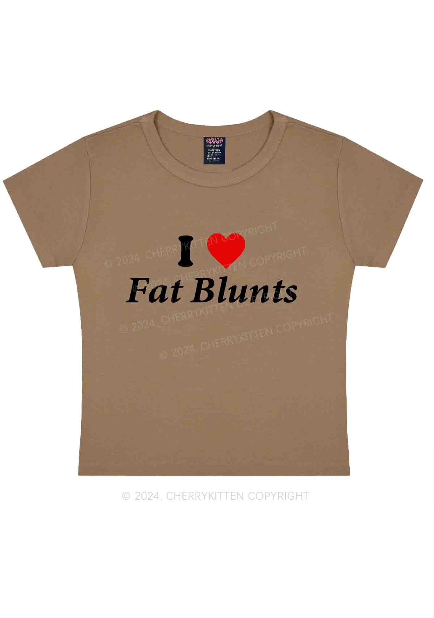 I Love Fat Blunts Y2K Baby Tee Cherrykitten - Image 12