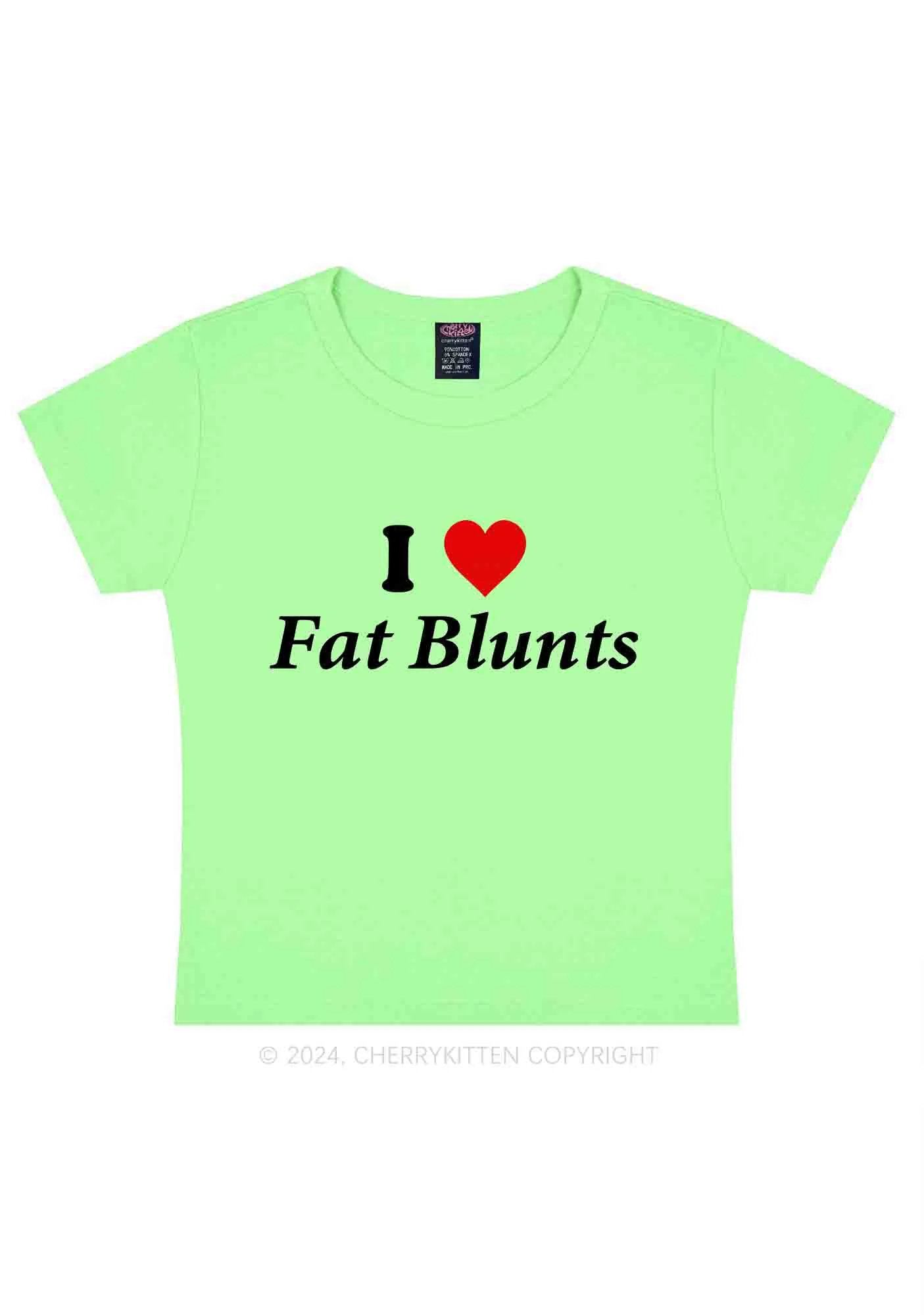 I Love Fat Blunts Y2K Baby Tee Cherrykitten - Image 13