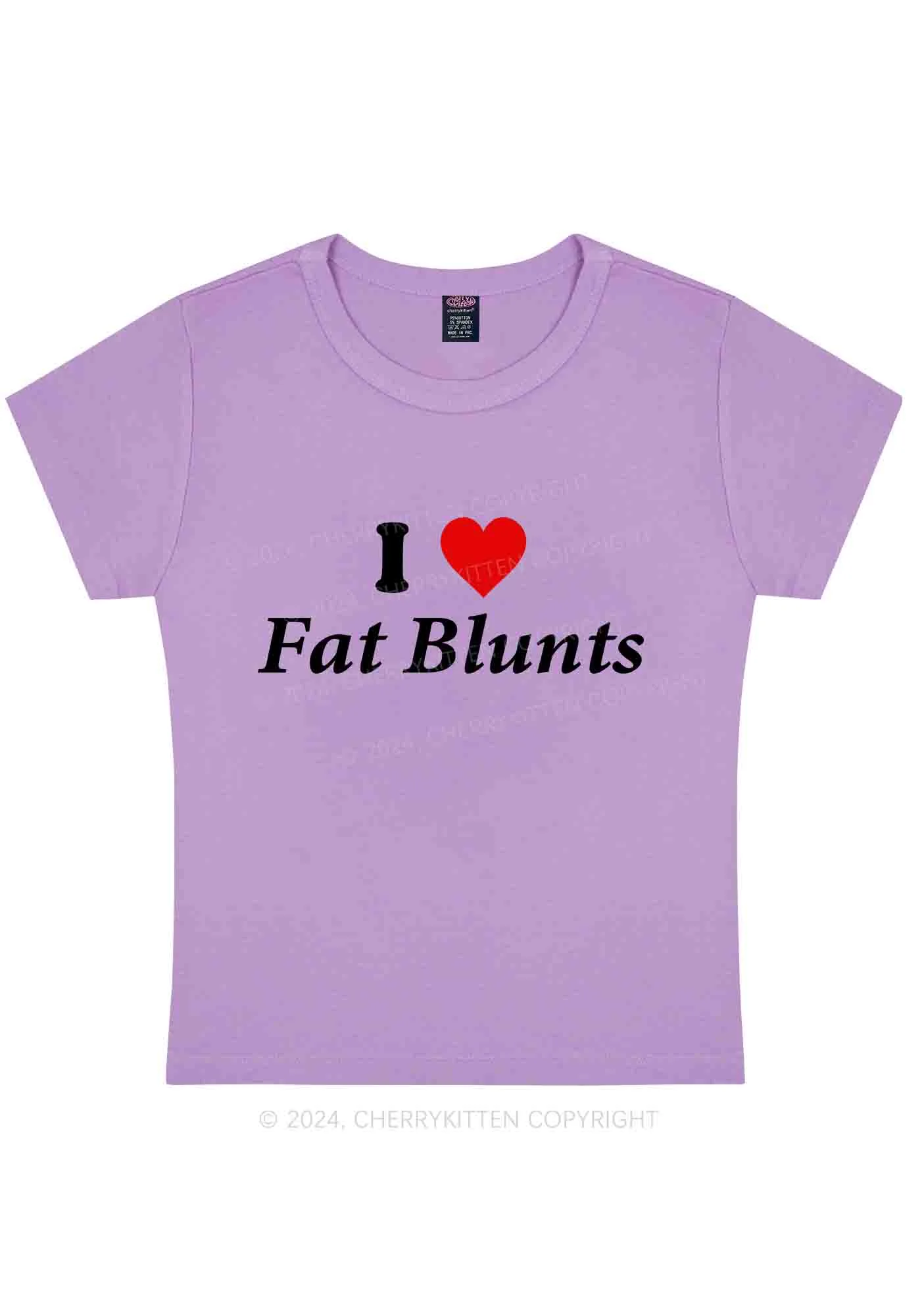 I Love Fat Blunts Y2K Baby Tee Cherrykitten - Image 6