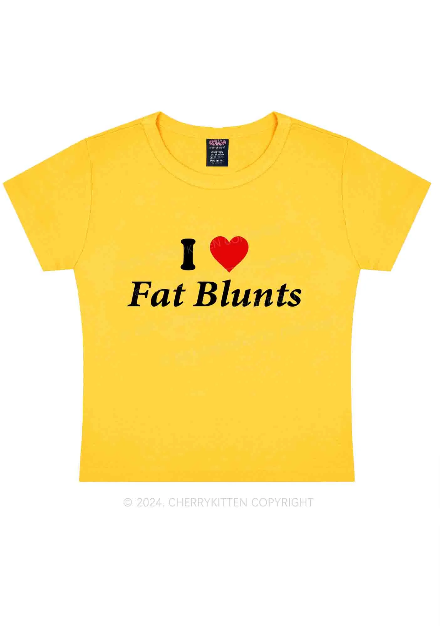 I Love Fat Blunts Y2K Baby Tee Cherrykitten - Image 8