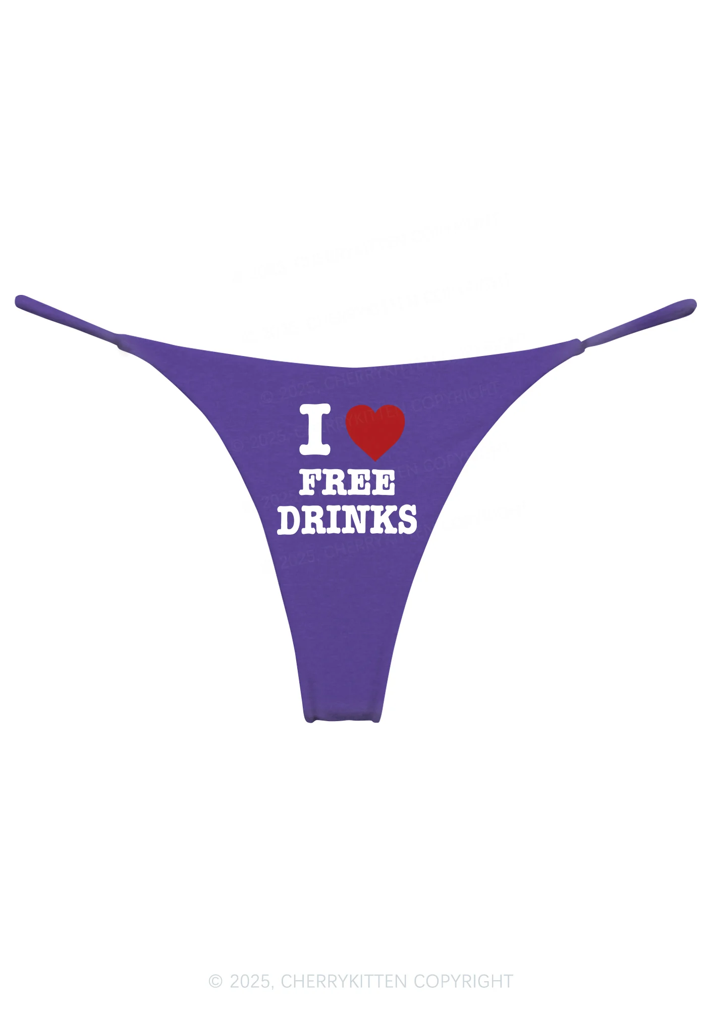 I Love Free Drinks Y2K Bikini String Thong Cherrykitten - Image 7
