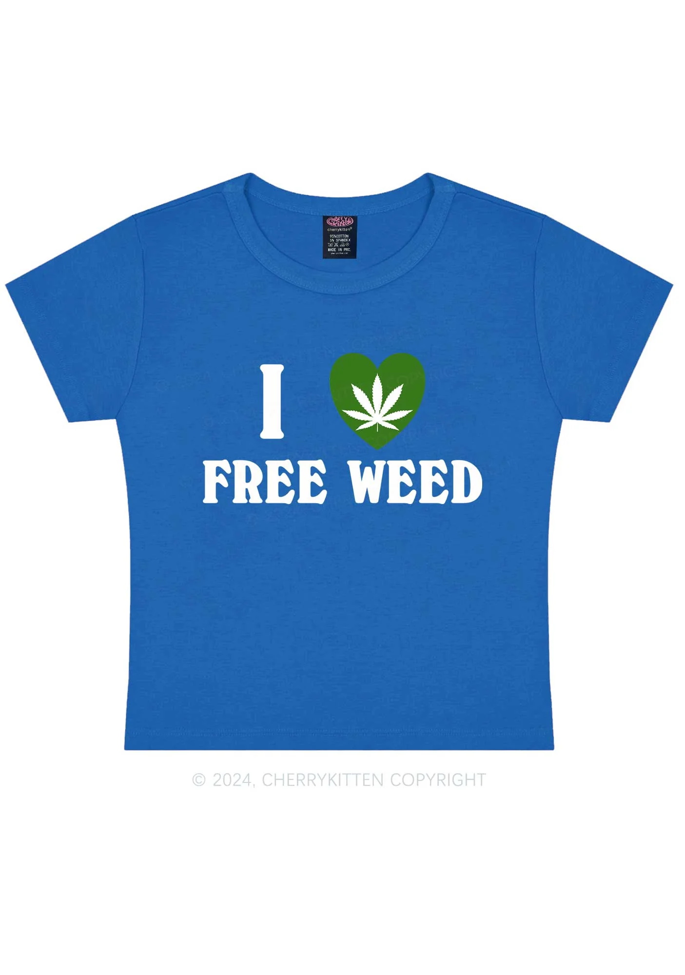 I Love Free Wxxd Y2K Baby Tee Cherrykitten - Image 11