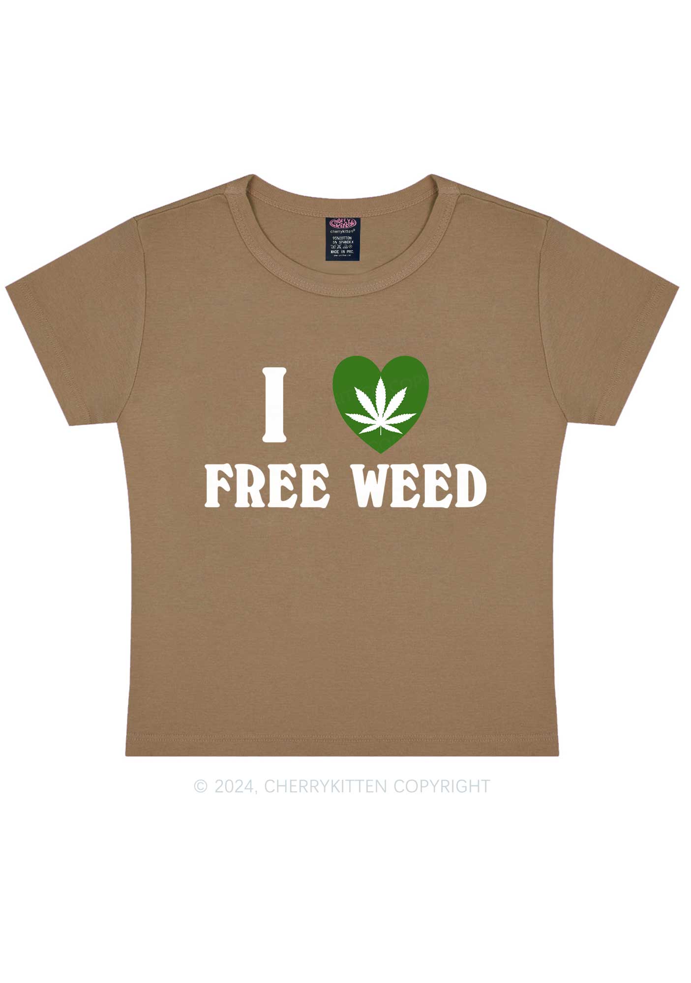 I Love Free Wxxd Y2K Baby Tee Cherrykitten - Image 12