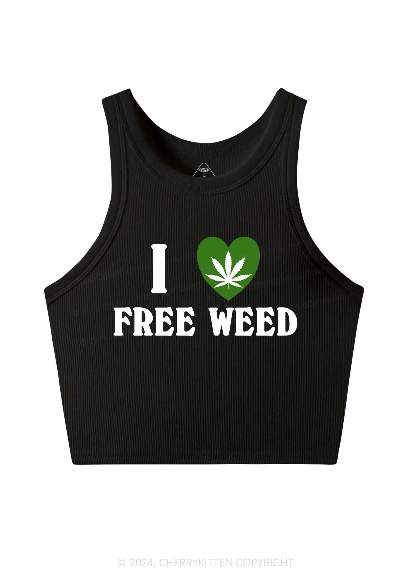 I Love Free Wxxd Y2K Crop Tank Top Cherrykitten - Image 3