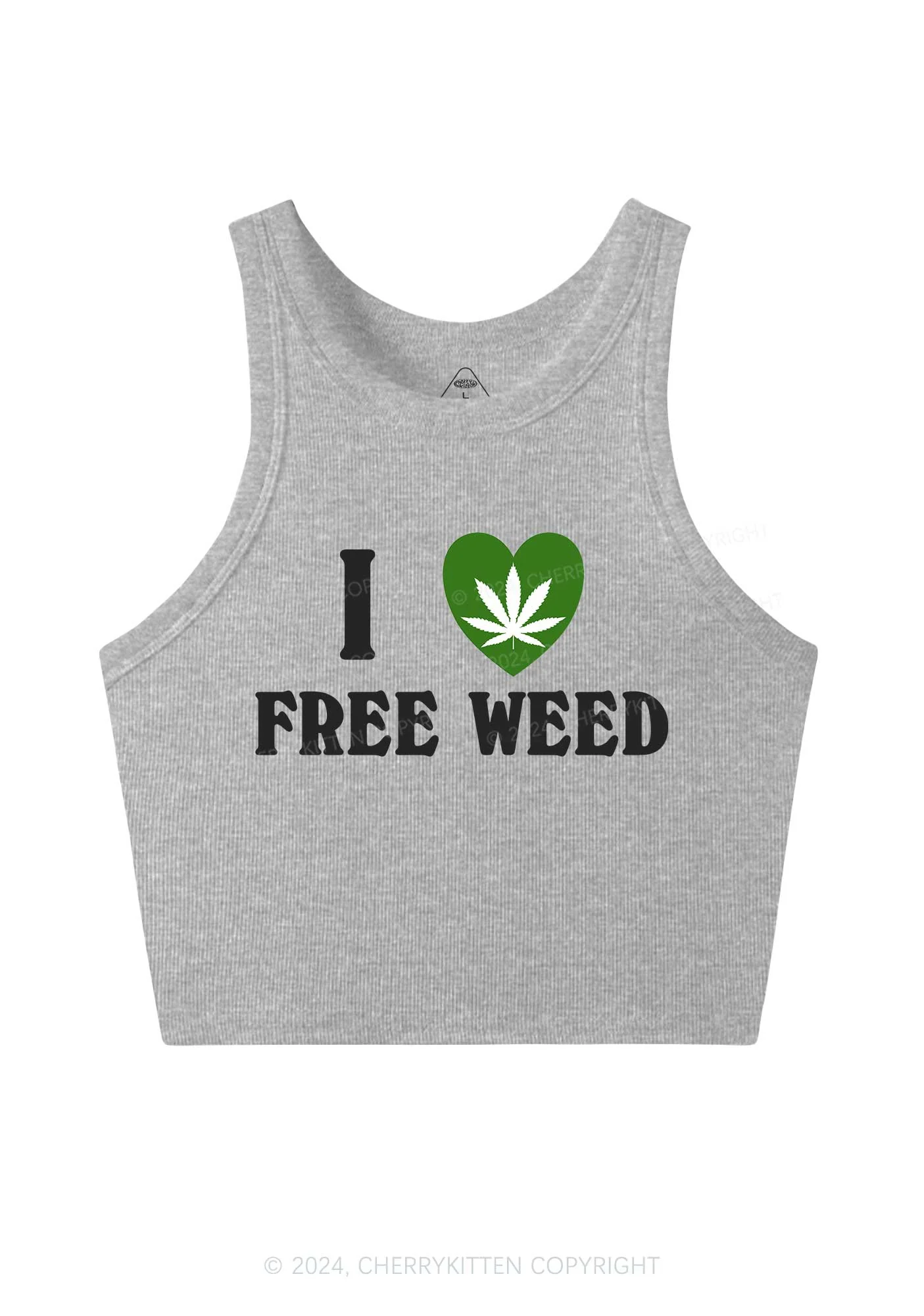 I Love Free Wxxd Y2K Crop Tank Top Cherrykitten - Image 4