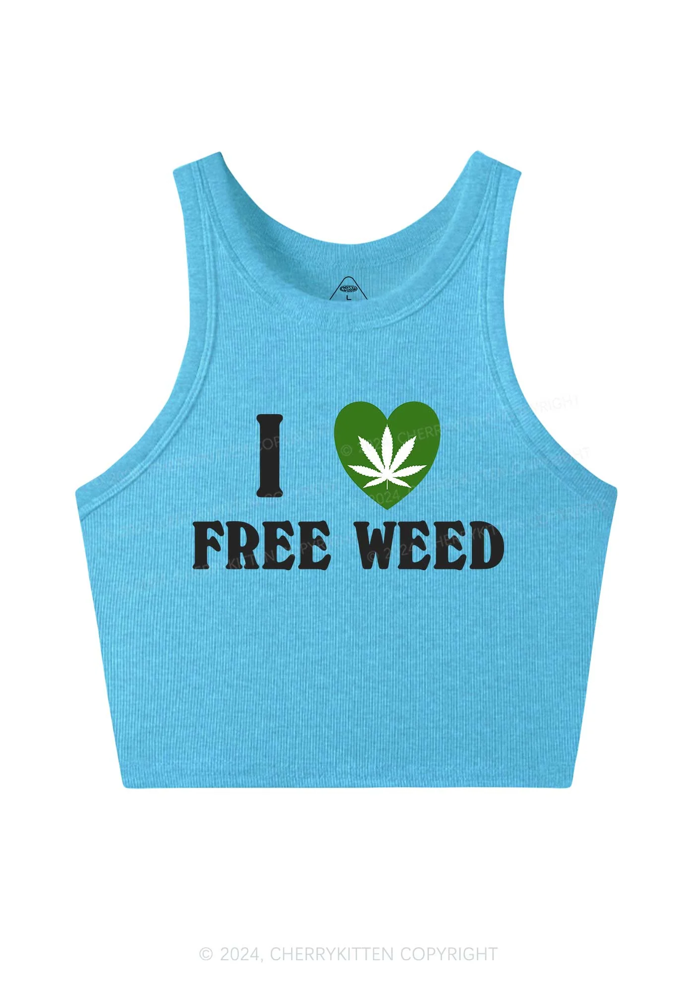 I Love Free Wxxd Y2K Crop Tank Top Cherrykitten - Image 5