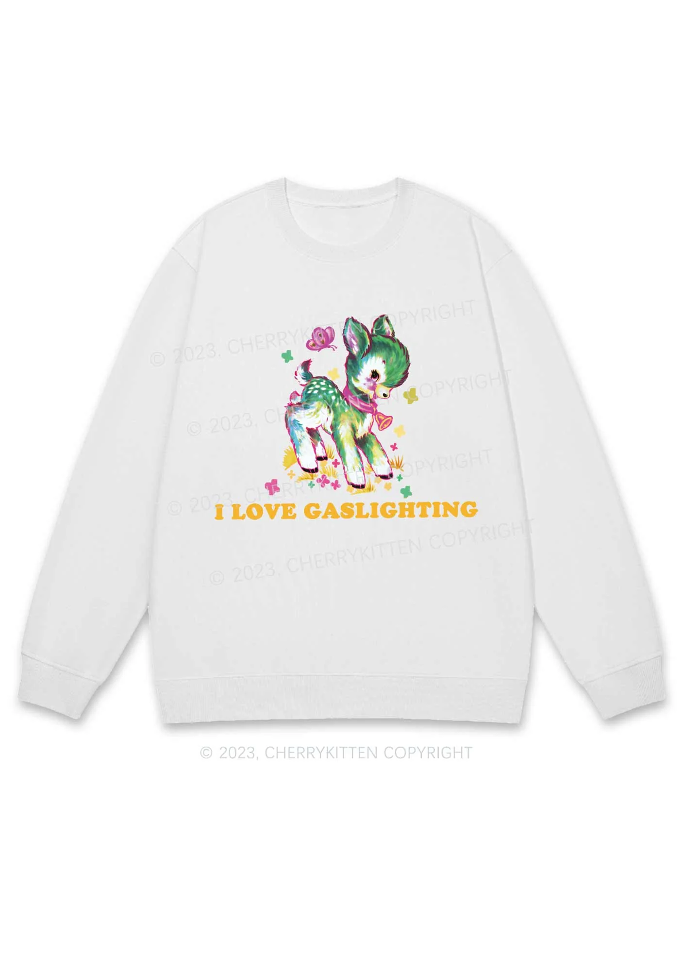 I Love Gaslighting Y2K Sweatshirt Cherrykitten - Image 3