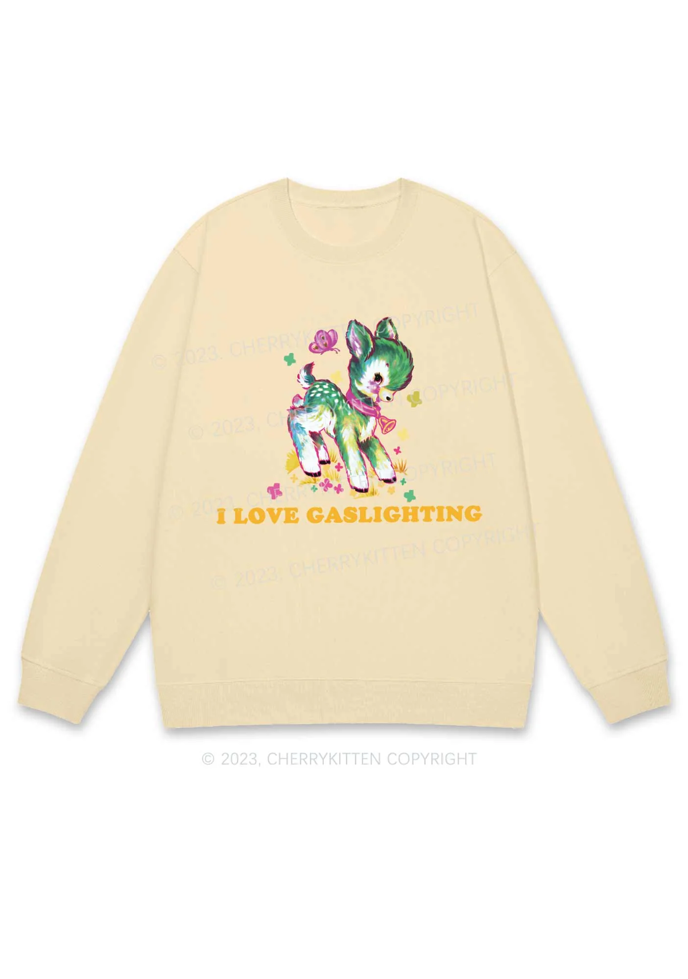 I Love Gaslighting Y2K Sweatshirt Cherrykitten - Image 4