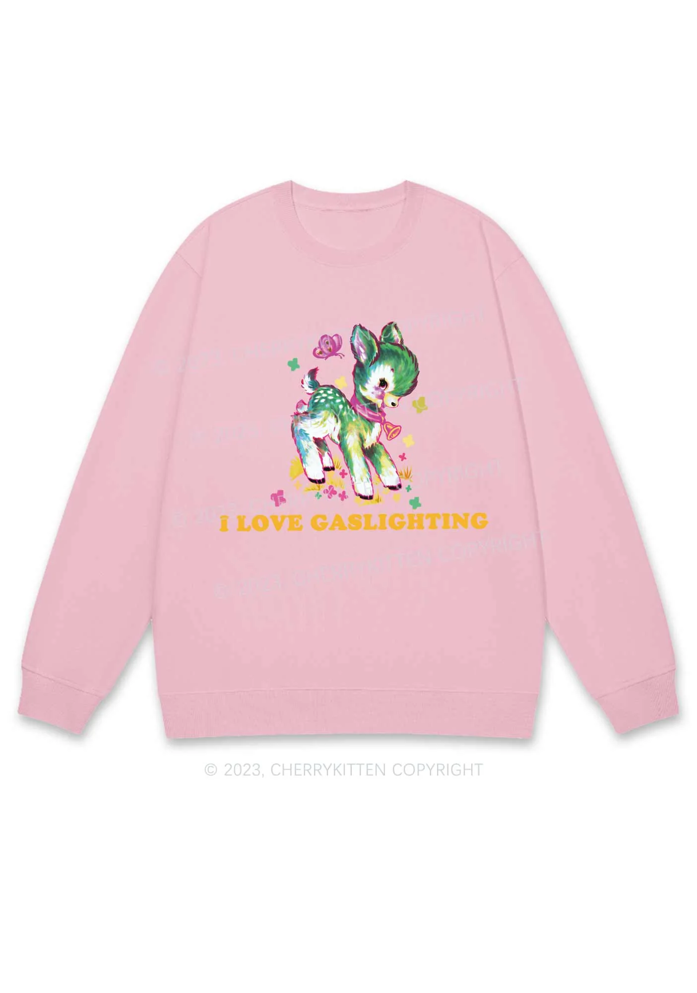 I Love Gaslighting Y2K Sweatshirt Cherrykitten - Image 6