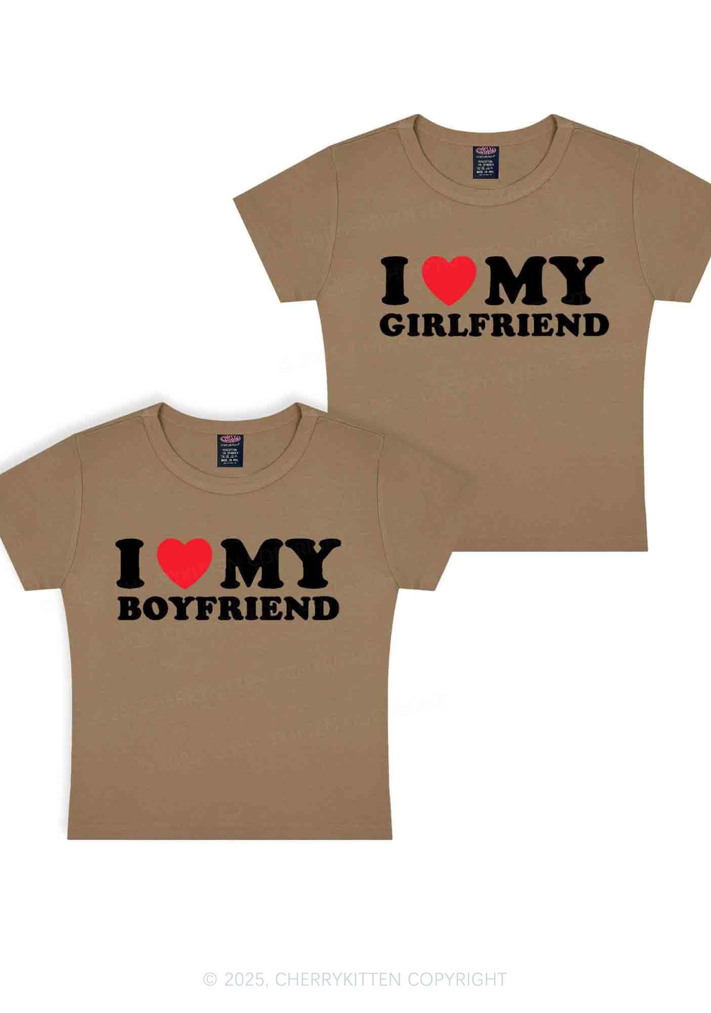 I Love GF BF Y2K Valentine's Day Baby Tee Cherrykitten - Image 12