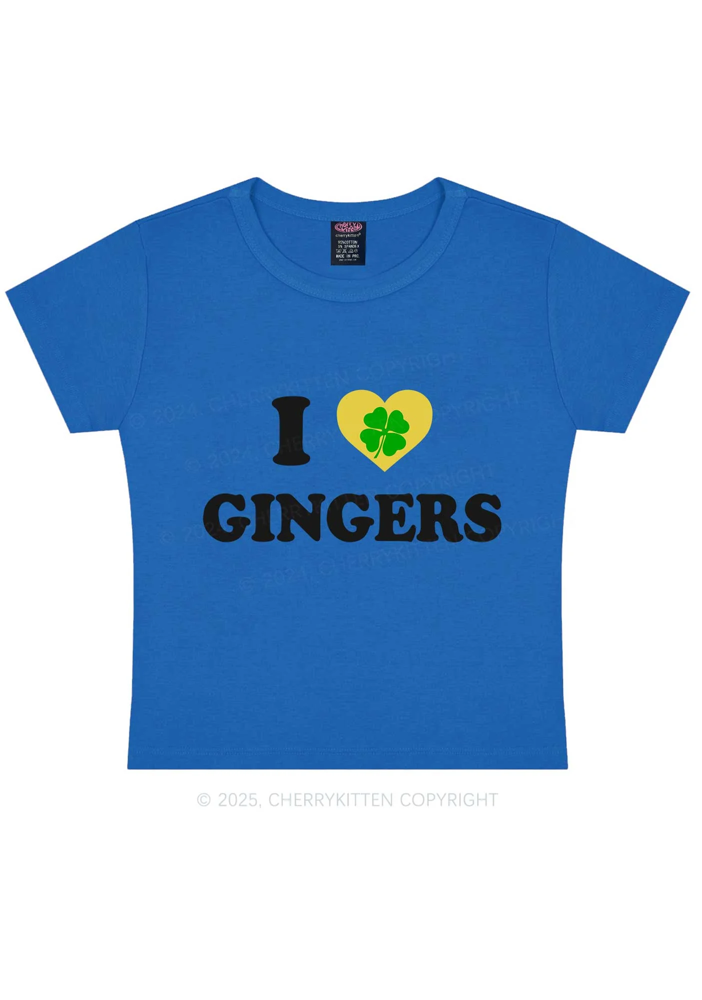 I Love Gingers St Patricks Y2K Baby Tee Cherrykitten - Image 11
