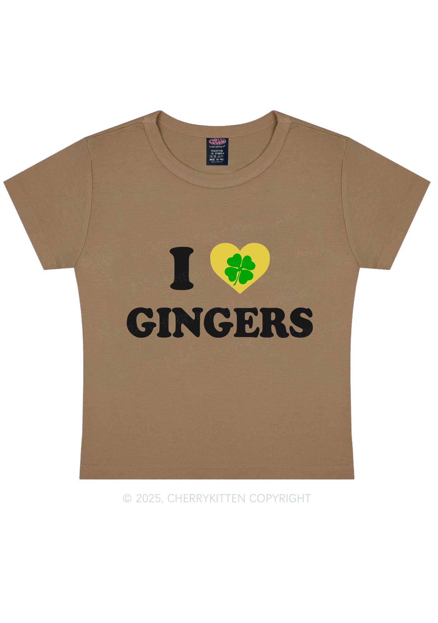 I Love Gingers St Patricks Y2K Baby Tee Cherrykitten - Image 12