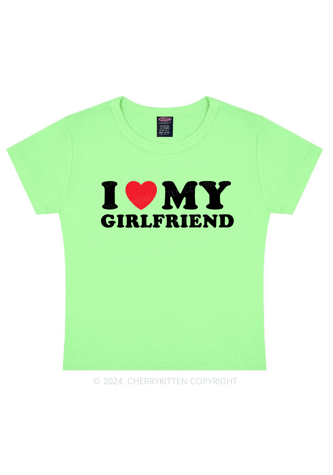 I Love Girlfriend Y2K Valentine's Day Baby Tee Cherrykitten - Image 11