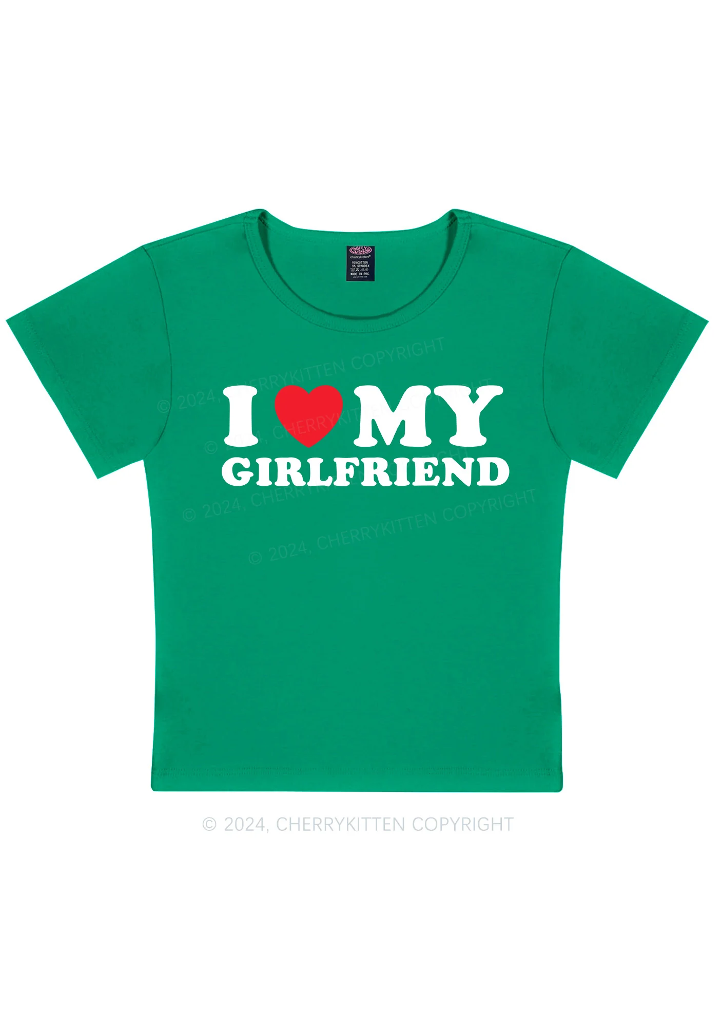 I Love Girlfriend Y2K Valentine's Day Baby Tee Cherrykitten - Image 12
