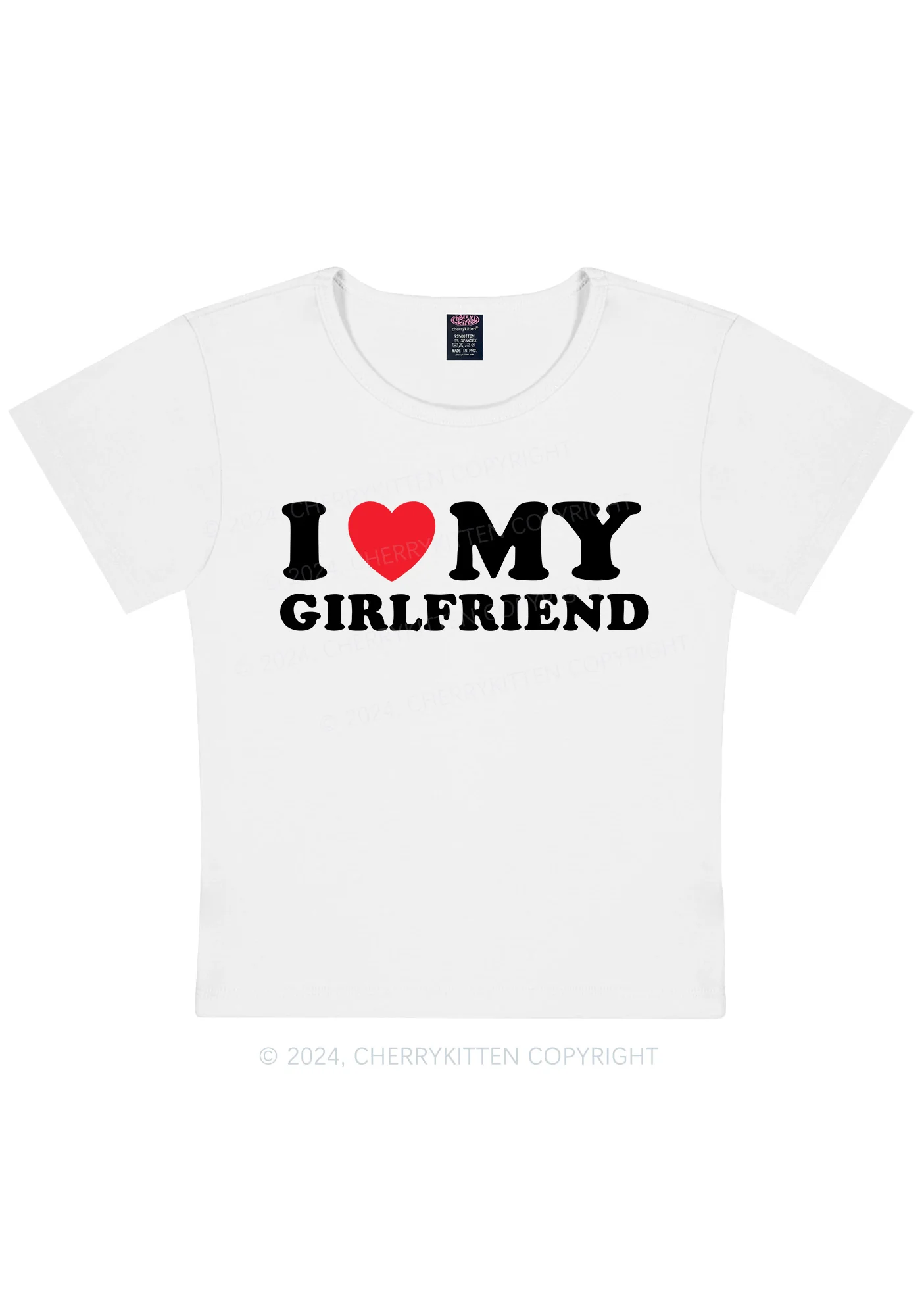 I Love Girlfriend Y2K Valentine's Day Baby Tee Cherrykitten - Image 4