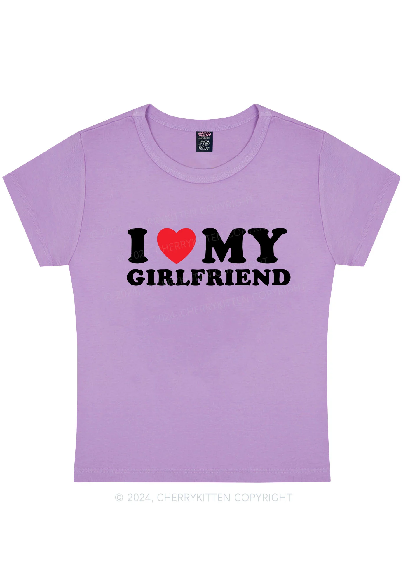 I Love Girlfriend Y2K Valentine's Day Baby Tee Cherrykitten - Image 5