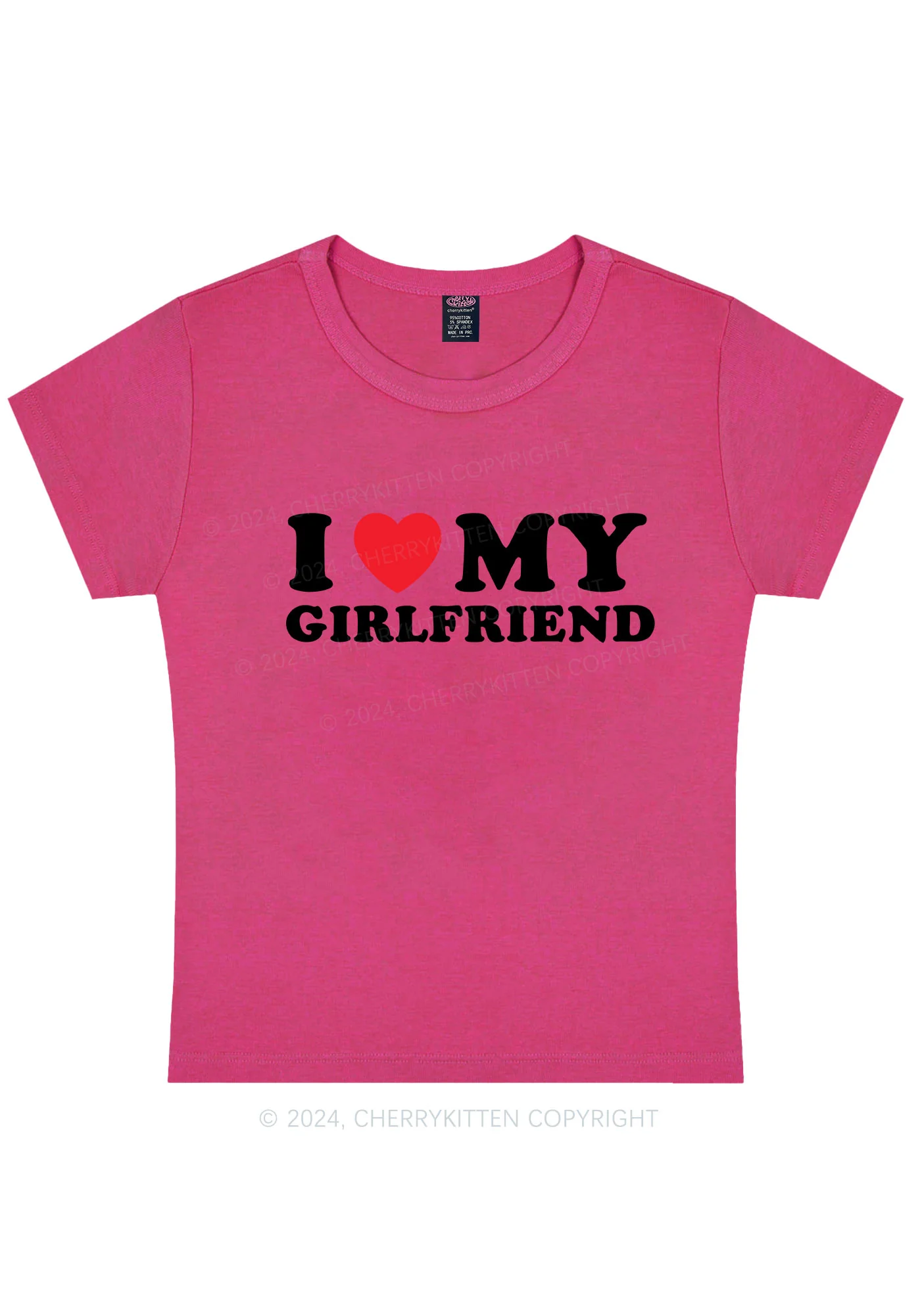 I Love Girlfriend Y2K Valentine's Day Baby Tee Cherrykitten - Image 6