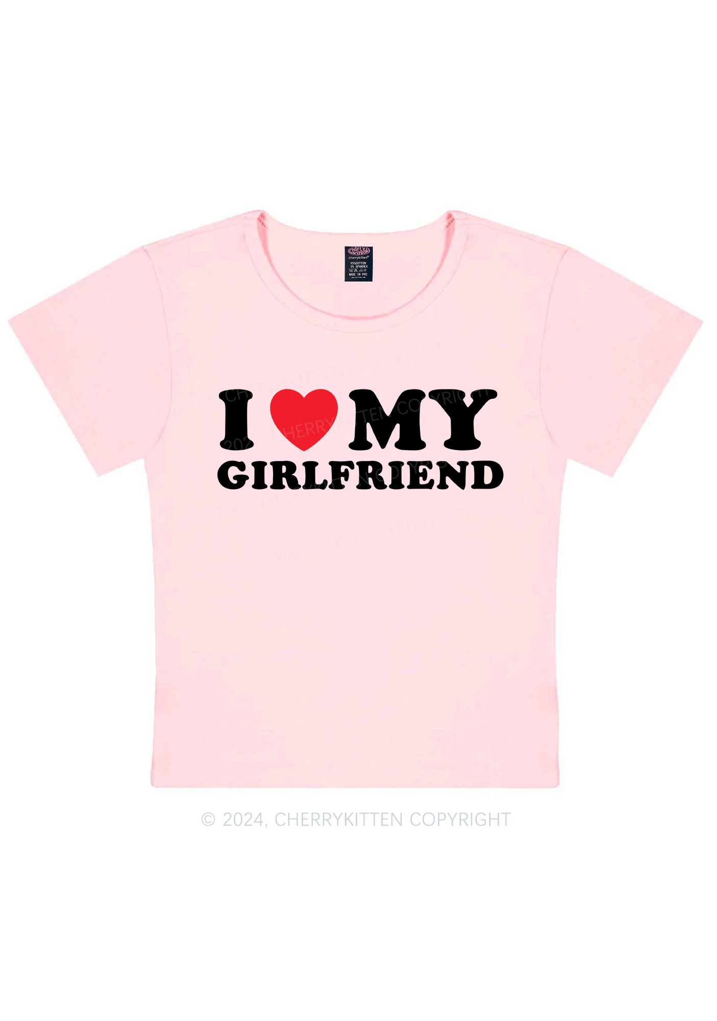 I Love Girlfriend Y2K Valentine's Day Baby Tee Cherrykitten - Image 8