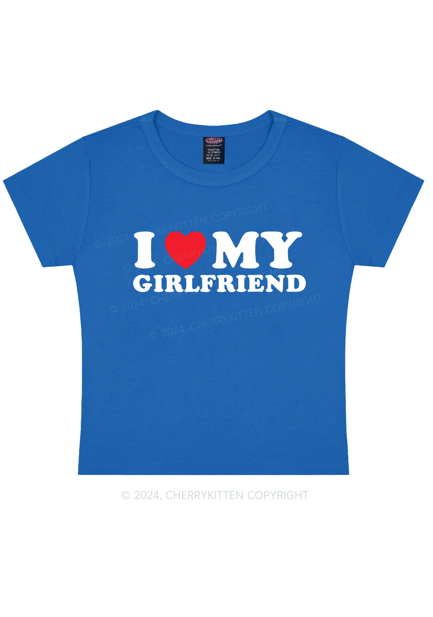 I Love Girlfriend Y2K Valentine's Day Baby Tee Cherrykitten - Image 9