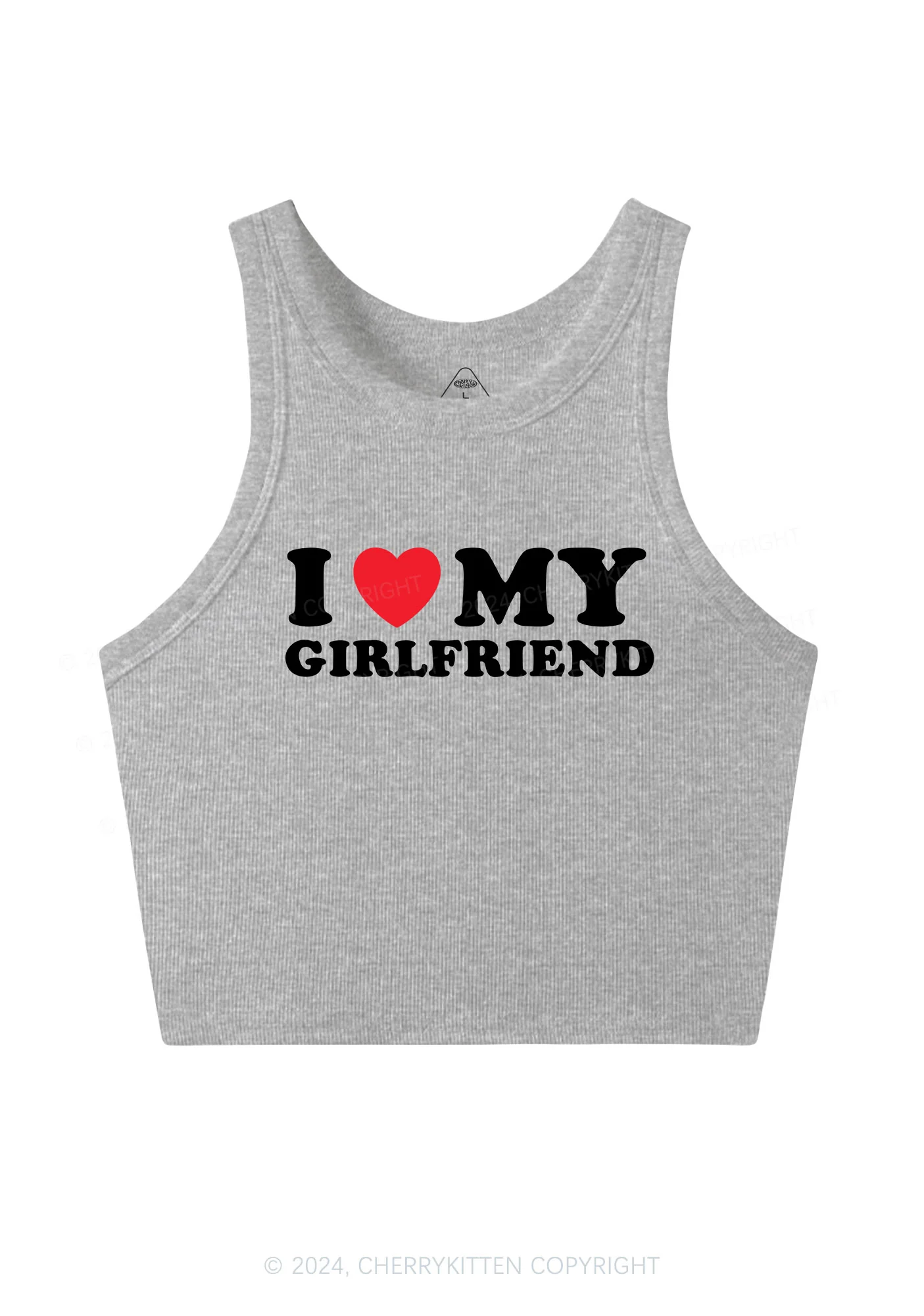 I Love Girlfriend Y2K Valentine's Day Crop Tank Top Cherrykitten - Image 4