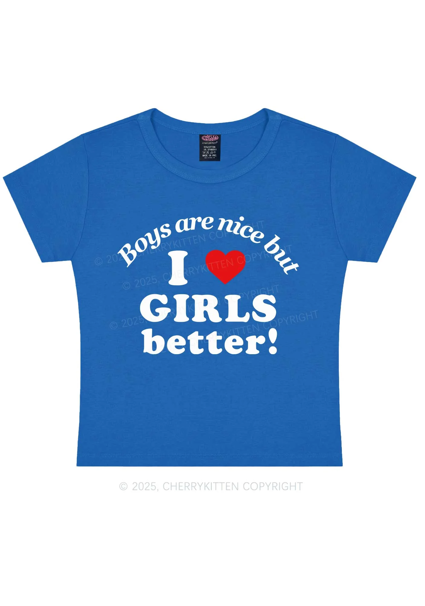I Love Girls Better Pride Y2K Baby Tee Cherrykitten - Image 10