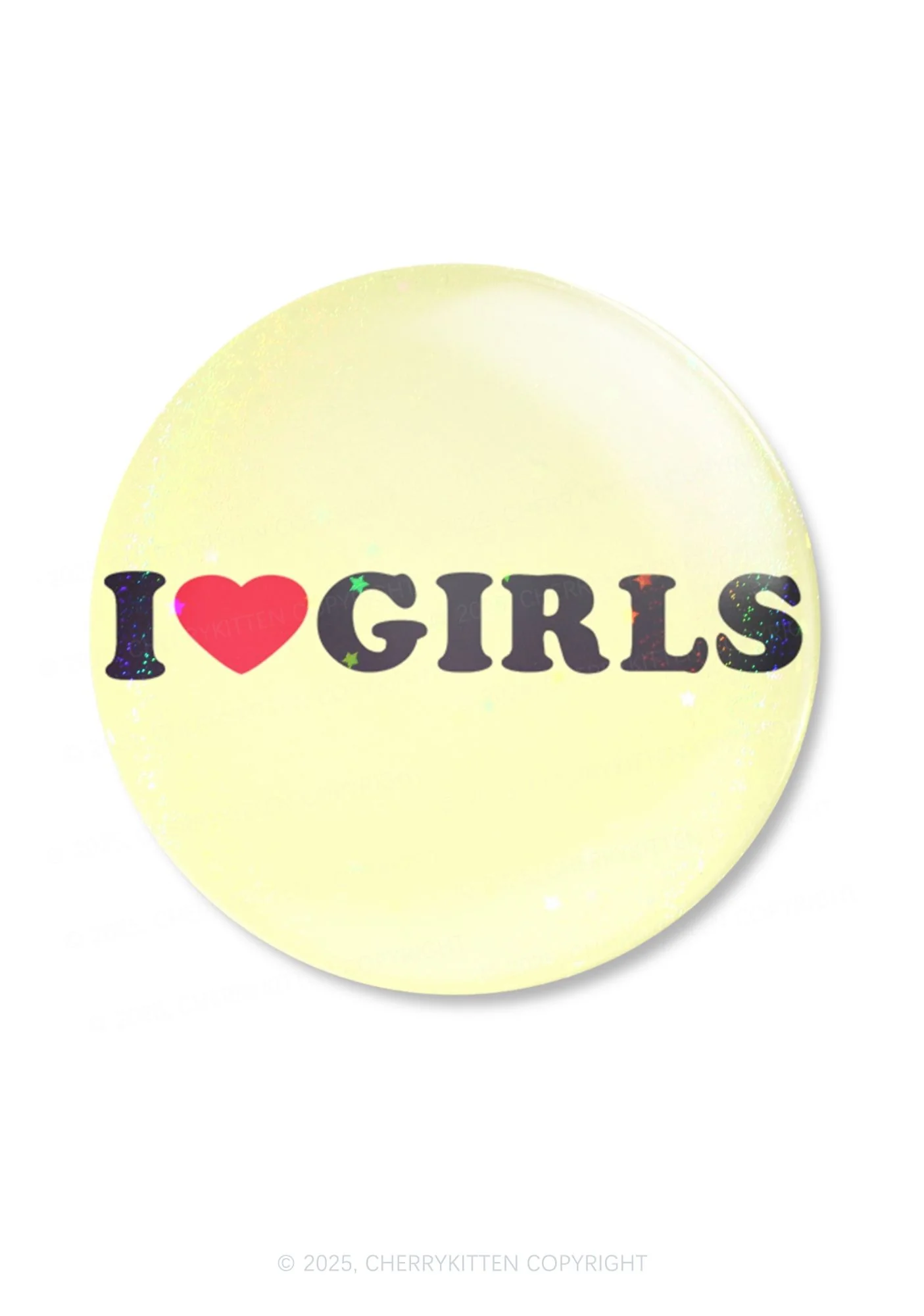 I Love Girls Pride 1Pc Y2K Pin Badge Cherrykitten - Image 2