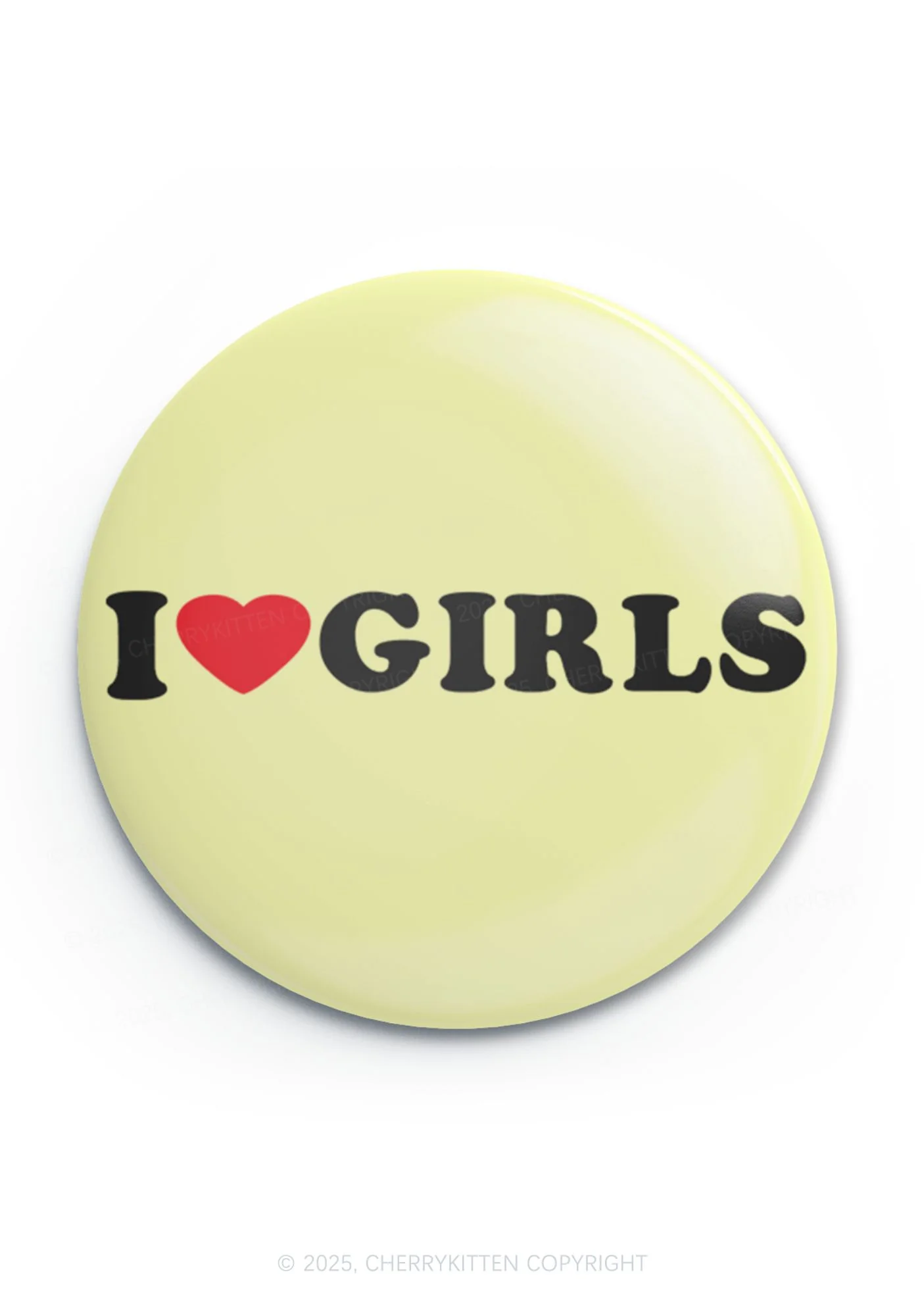 I Love Girls Pride 1Pc Y2K Pin Badge Cherrykitten - Image 3