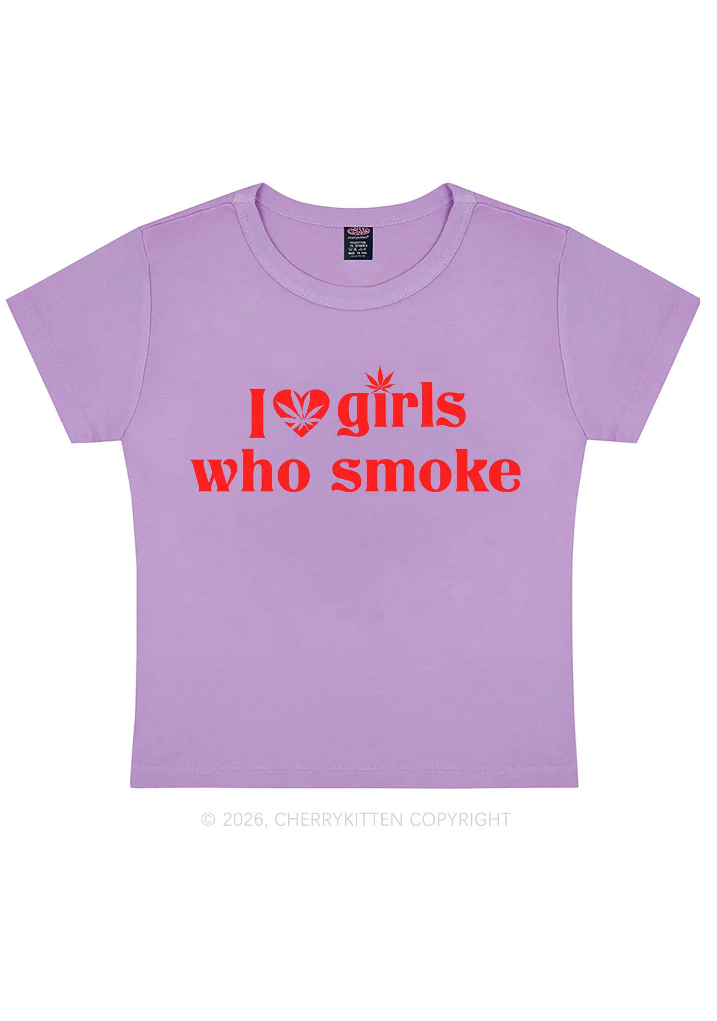 I Love Girls Who Smoke Y2K Baby Tee Cherrykitten - Image 10