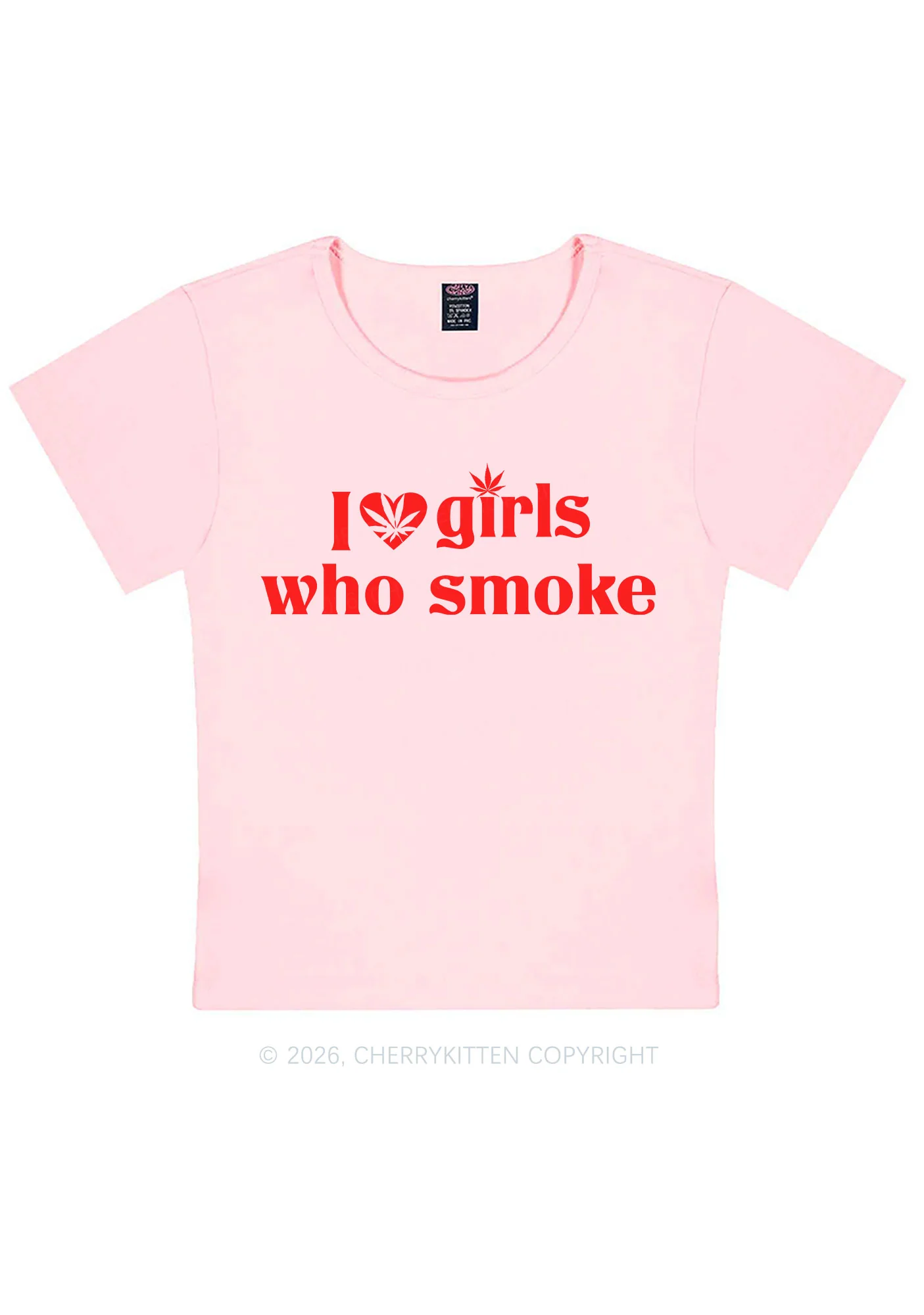I Love Girls Who Smoke Y2K Baby Tee Cherrykitten - Image 11