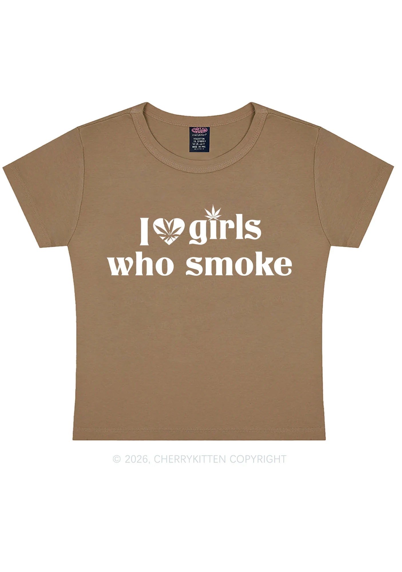 I Love Girls Who Smoke Y2K Baby Tee Cherrykitten - Image 9