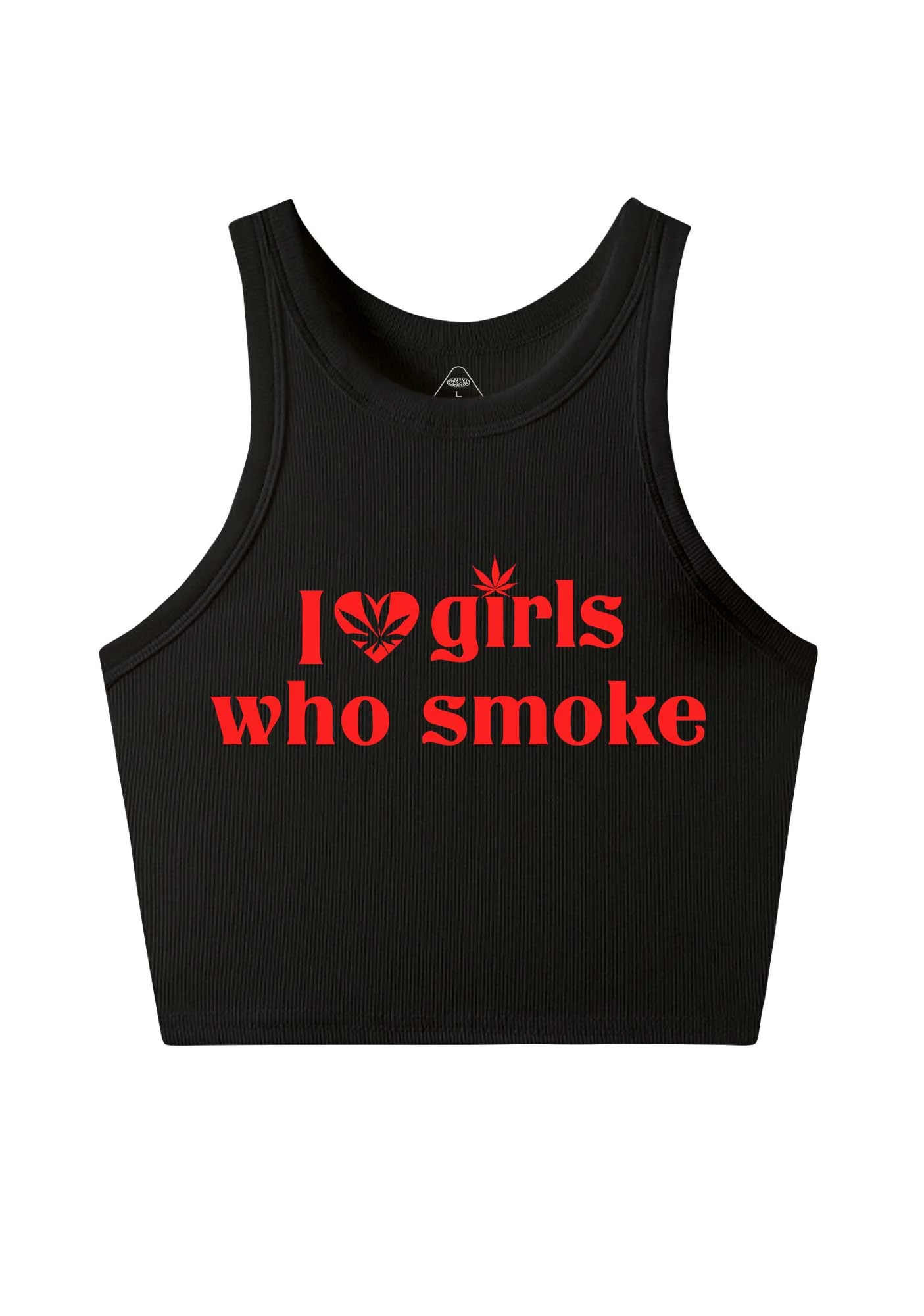 I Love Girls Who Smoke Y2K Crop Tank Top Cherrykitten - Image 3
