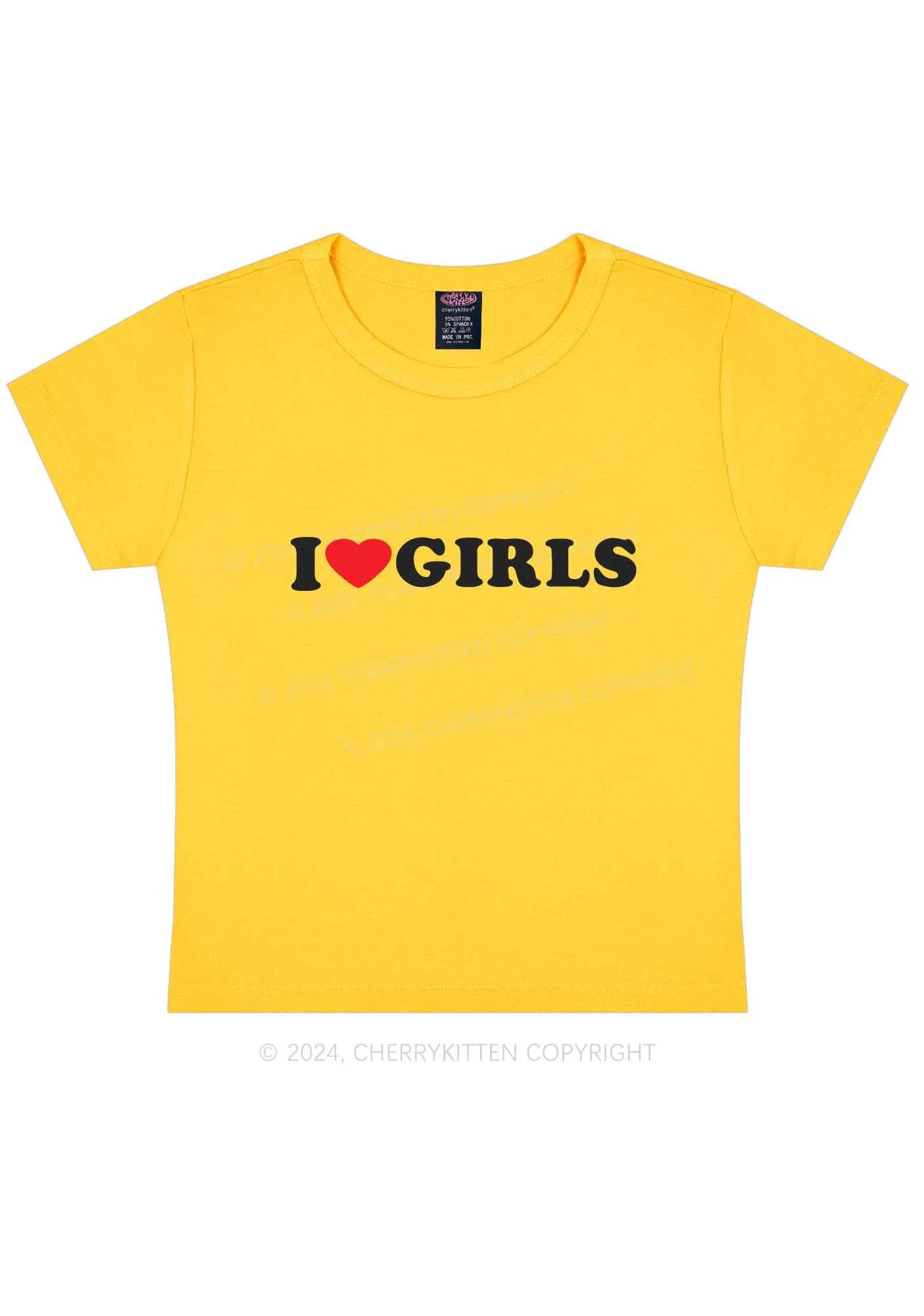 I Love Girls Y2K Baby Tee Cherrykitten - Image 10