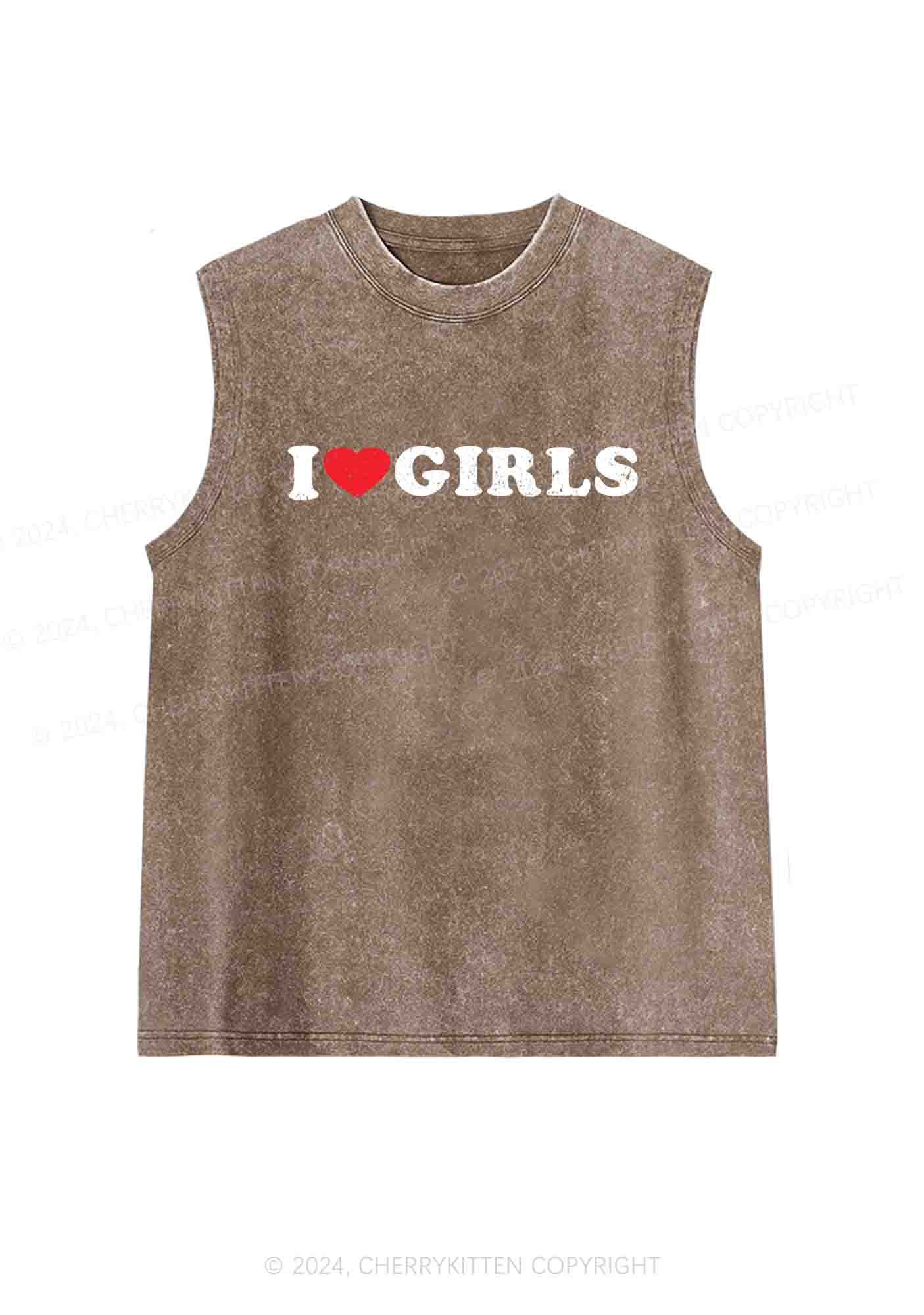 I Love Girls Y2K Washed Tank Cherrykitten - Image 6